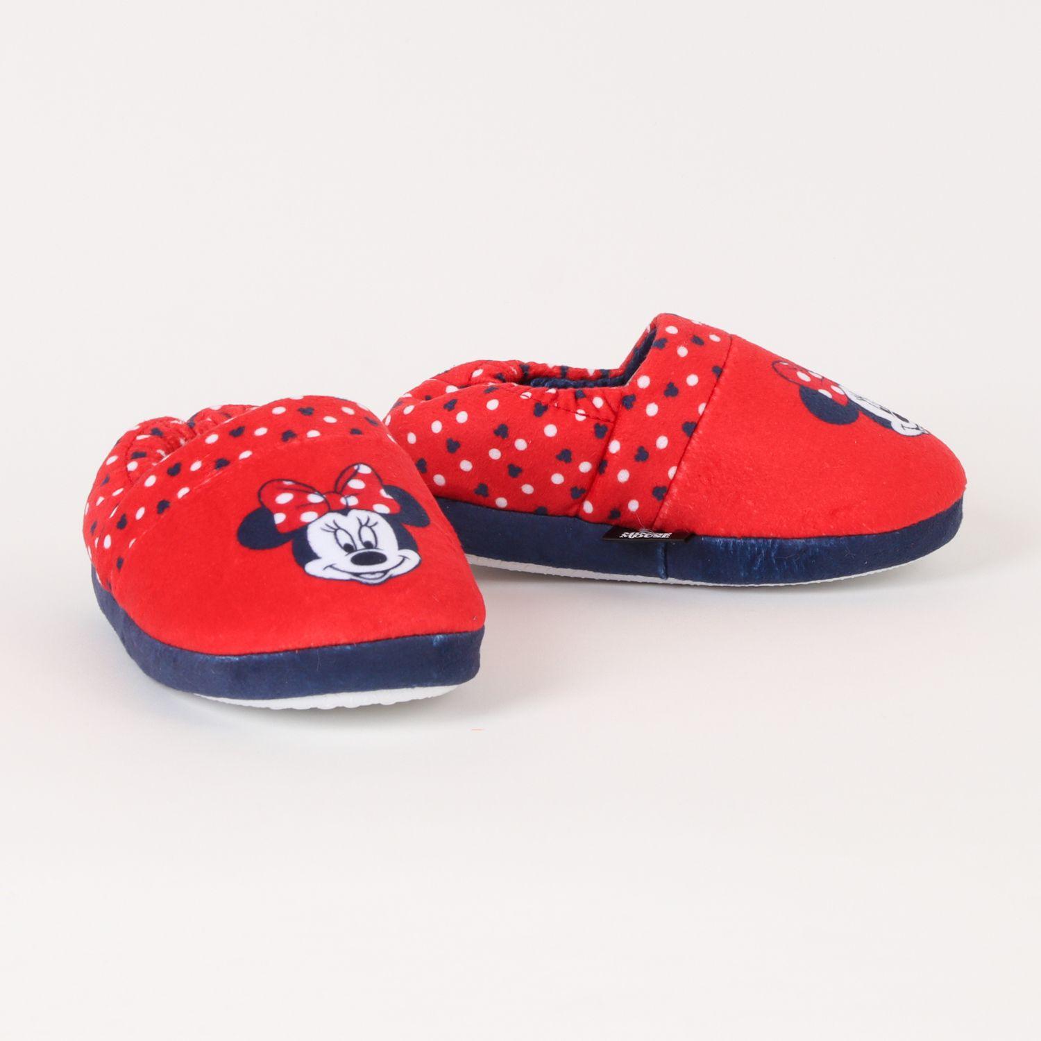 Pantufla Niña Minnie Dots Rojo Disney-0