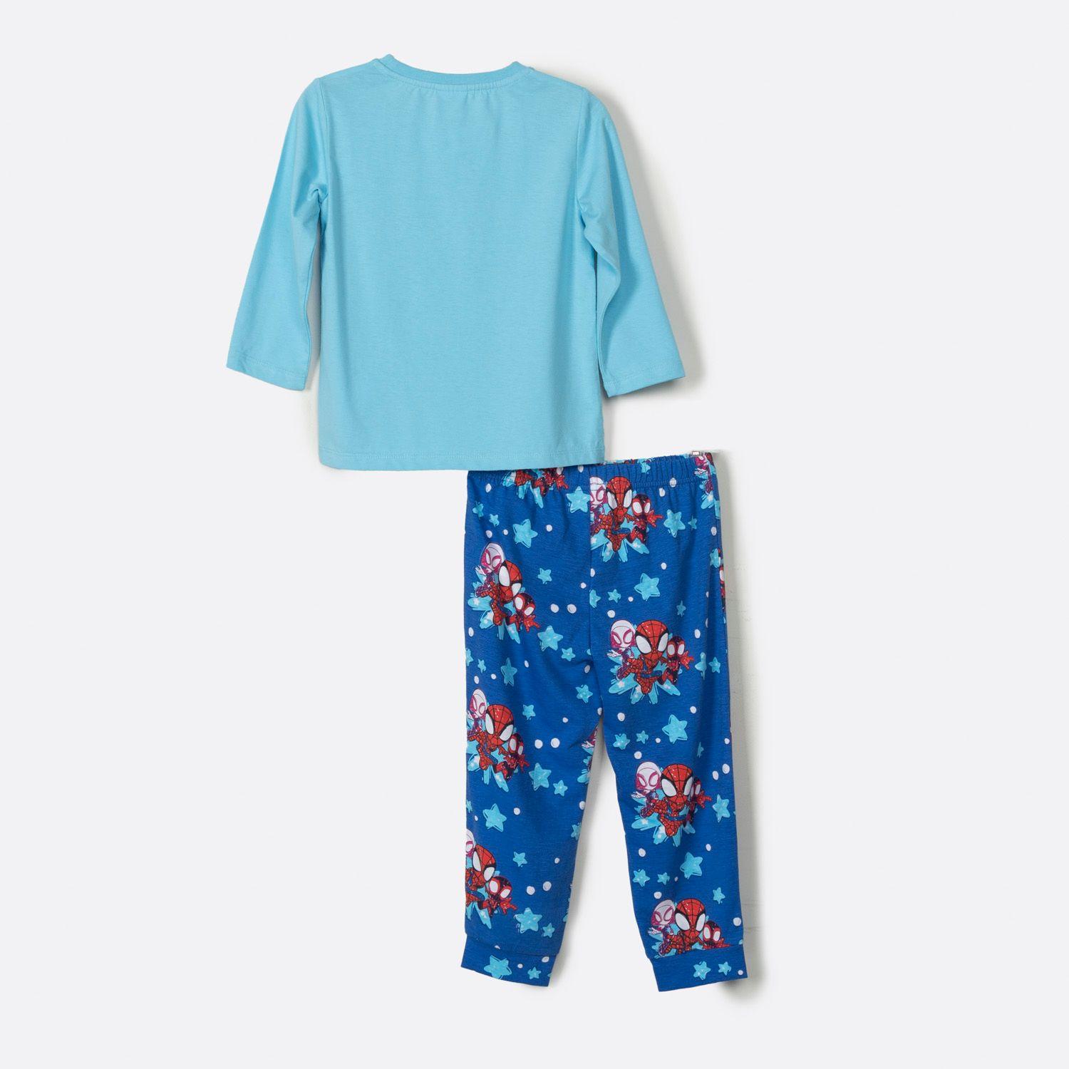 Pijama Largo Niño Spidey Spiderman Celeste Marvel-1