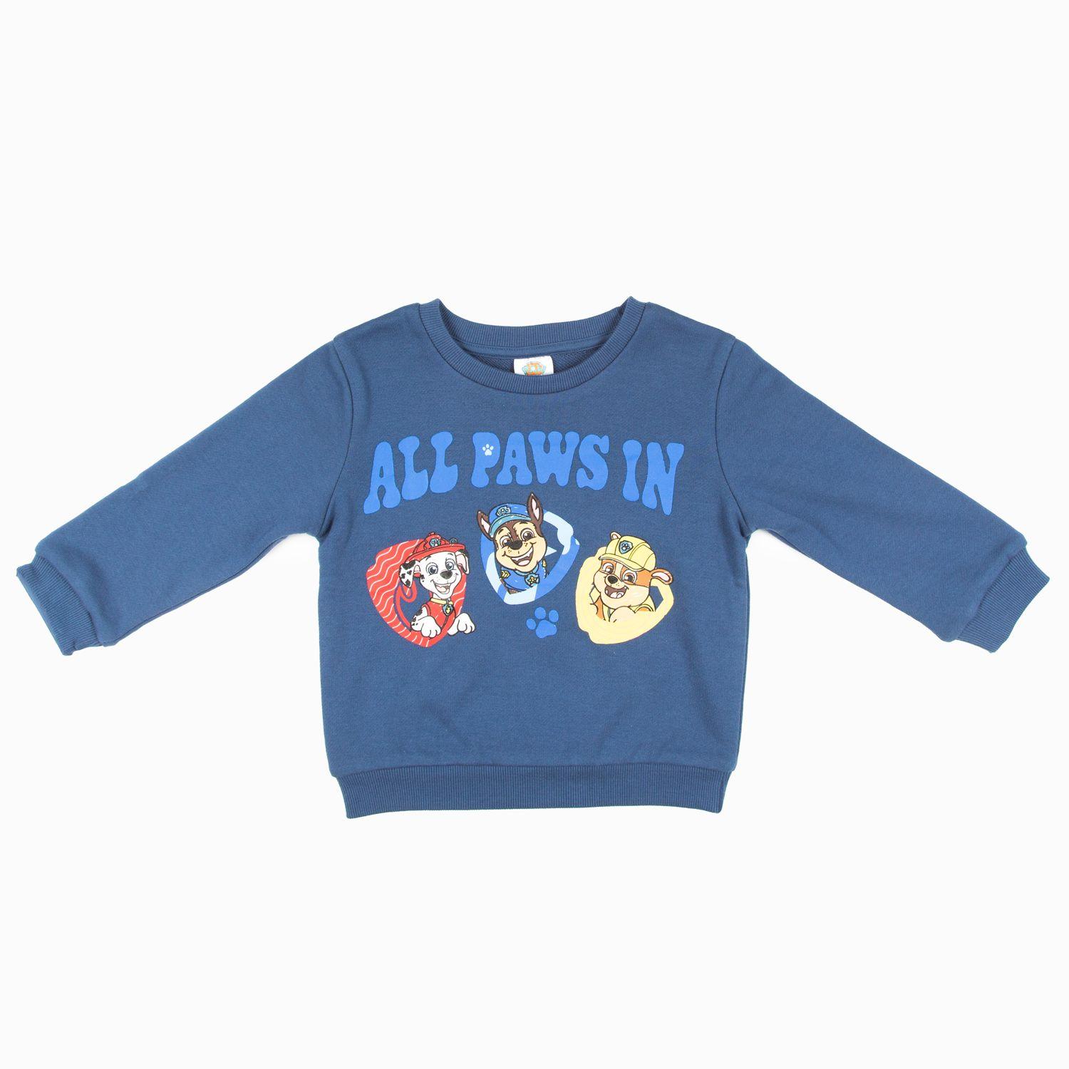 Poleron Niño Huellas Cachorros Azul Paw Patrol-2