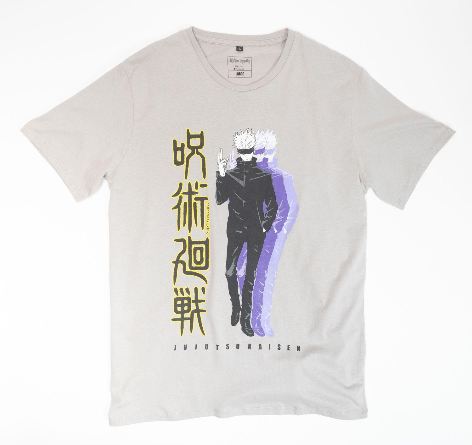 Polera Hombre Gojo Gris Jujutsu Kaisen-0