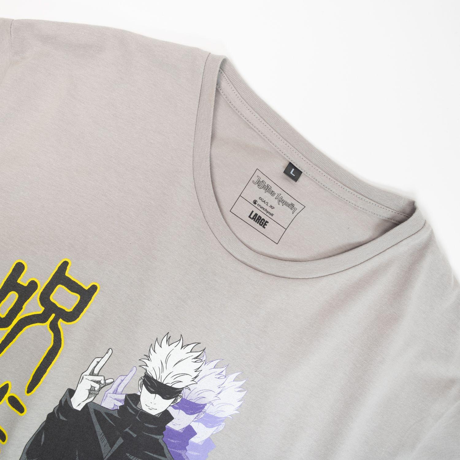 Polera Hombre Gojo Gris Jujutsu Kaisen-1