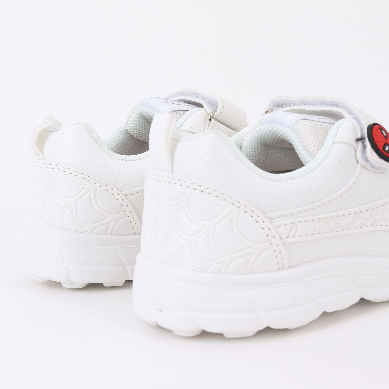 Zapatilla Escolar Niño Velcro Spiderman Web Blanco Marvel-2