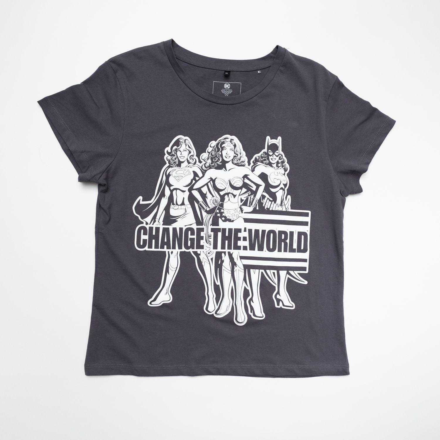 Polera Mujer  Dc Comics Wonder Woman I Gris-0
