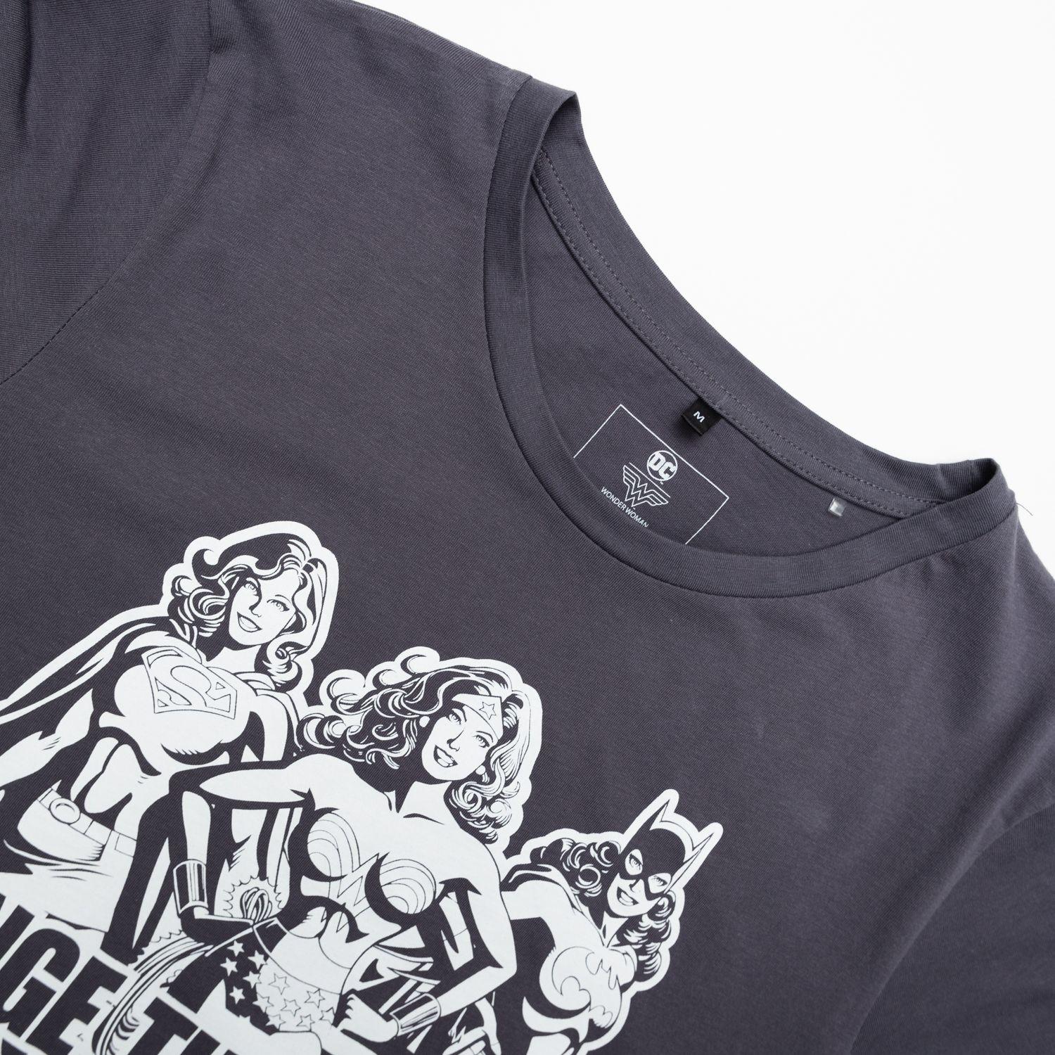 Polera Mujer  Dc Comics Wonder Woman I Gris-1