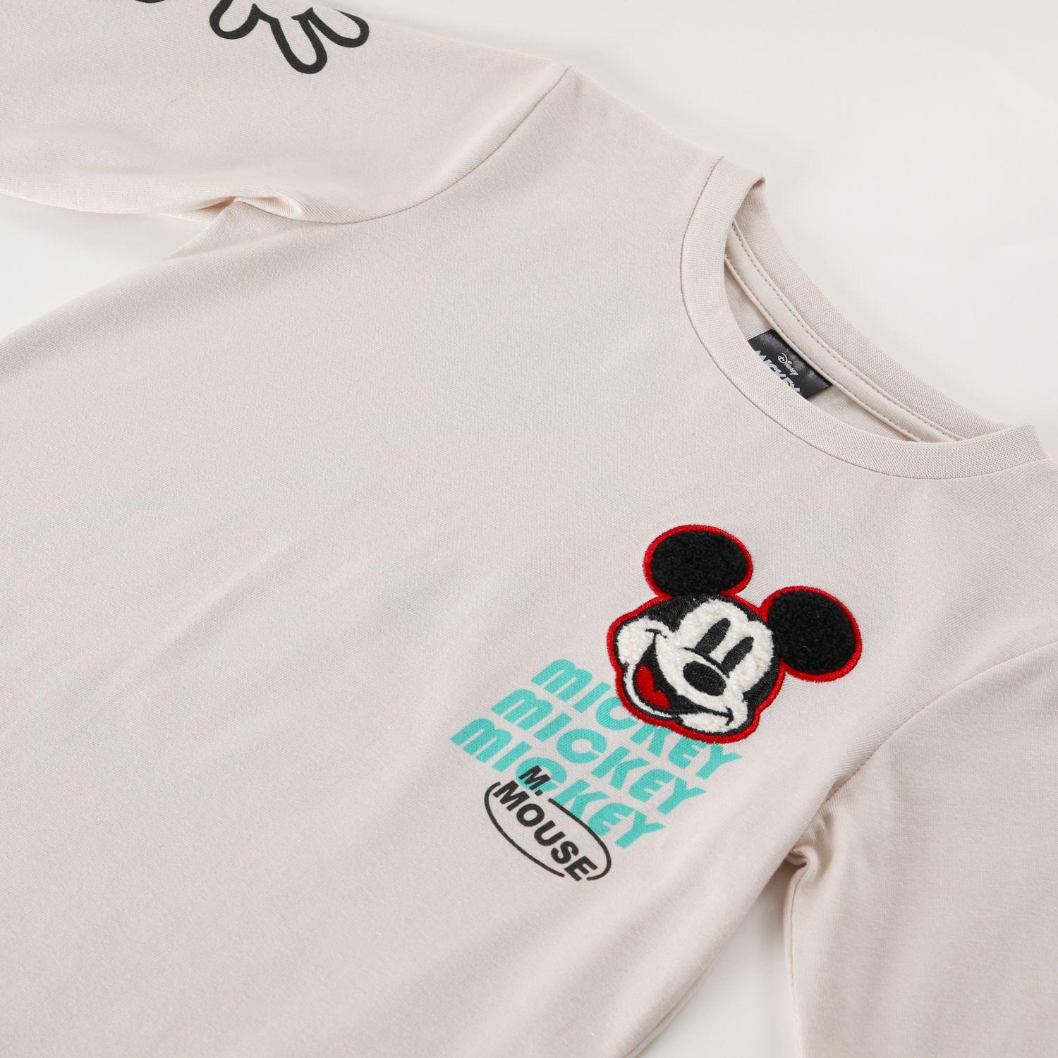 Polera Manga Larga Niño Mickey M.Mouse Blanco Disney-1