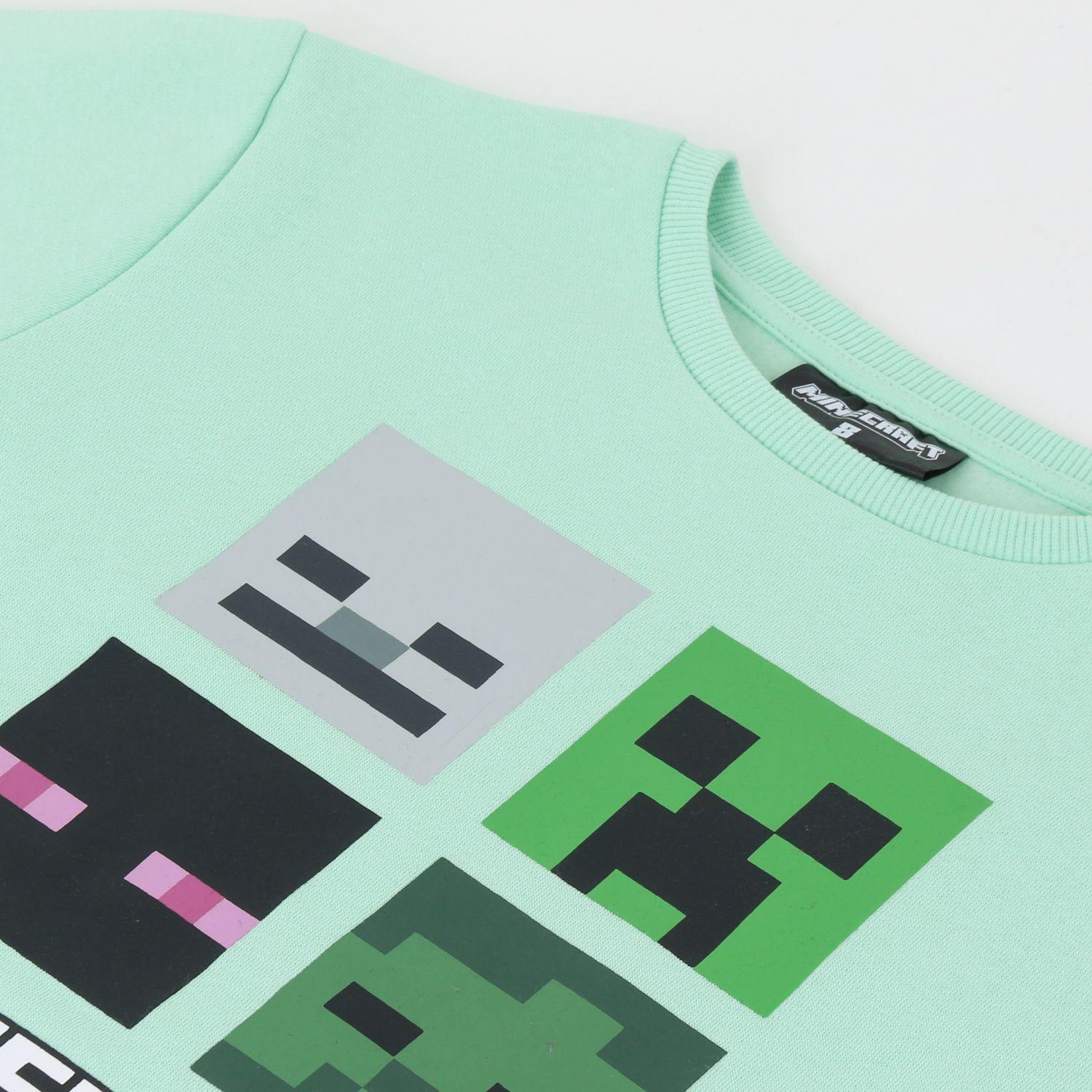Conjunto Buzo Niño Personajes Verde Minecraft-2