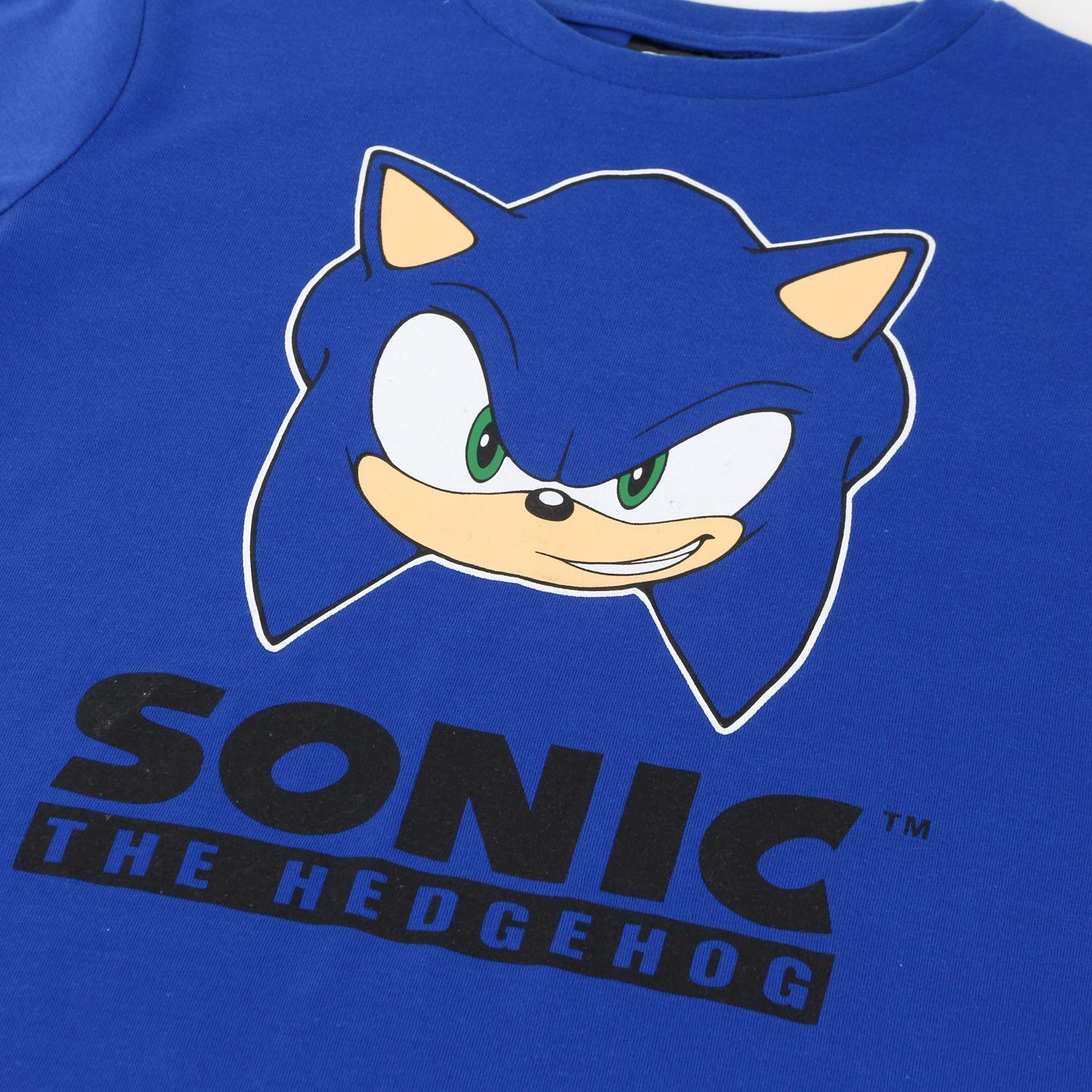 Polera Manga Larga Niño Personaje Azul Sonic-2