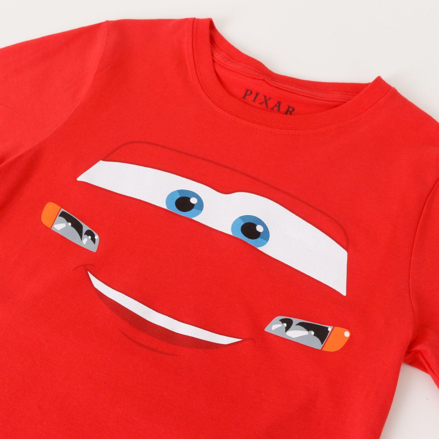 Polera Manga Corta Niño Rojo Cars Pixar Disney-2