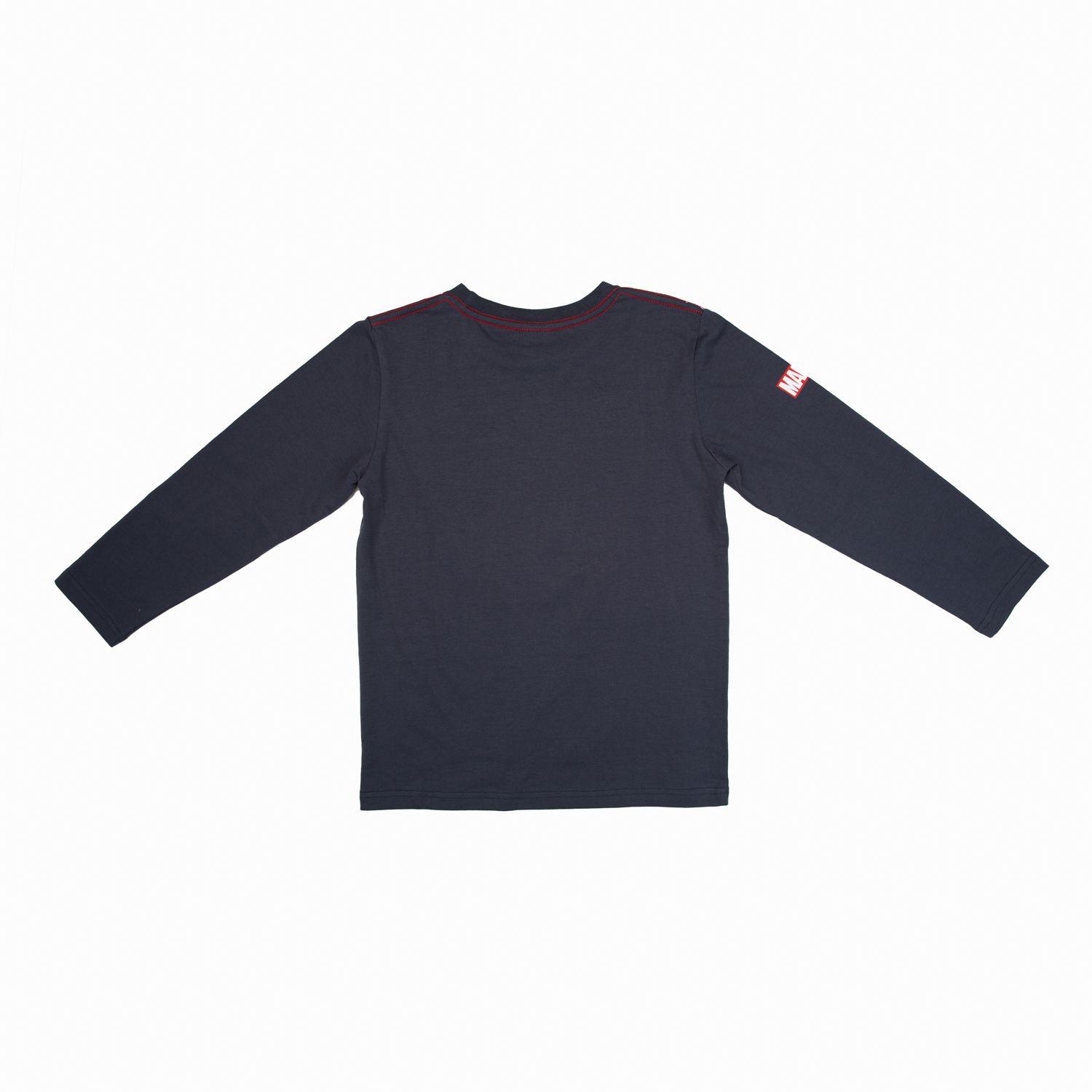 Polera Manga Larga Niño Spiderman Black Panter Gris Marvel-4