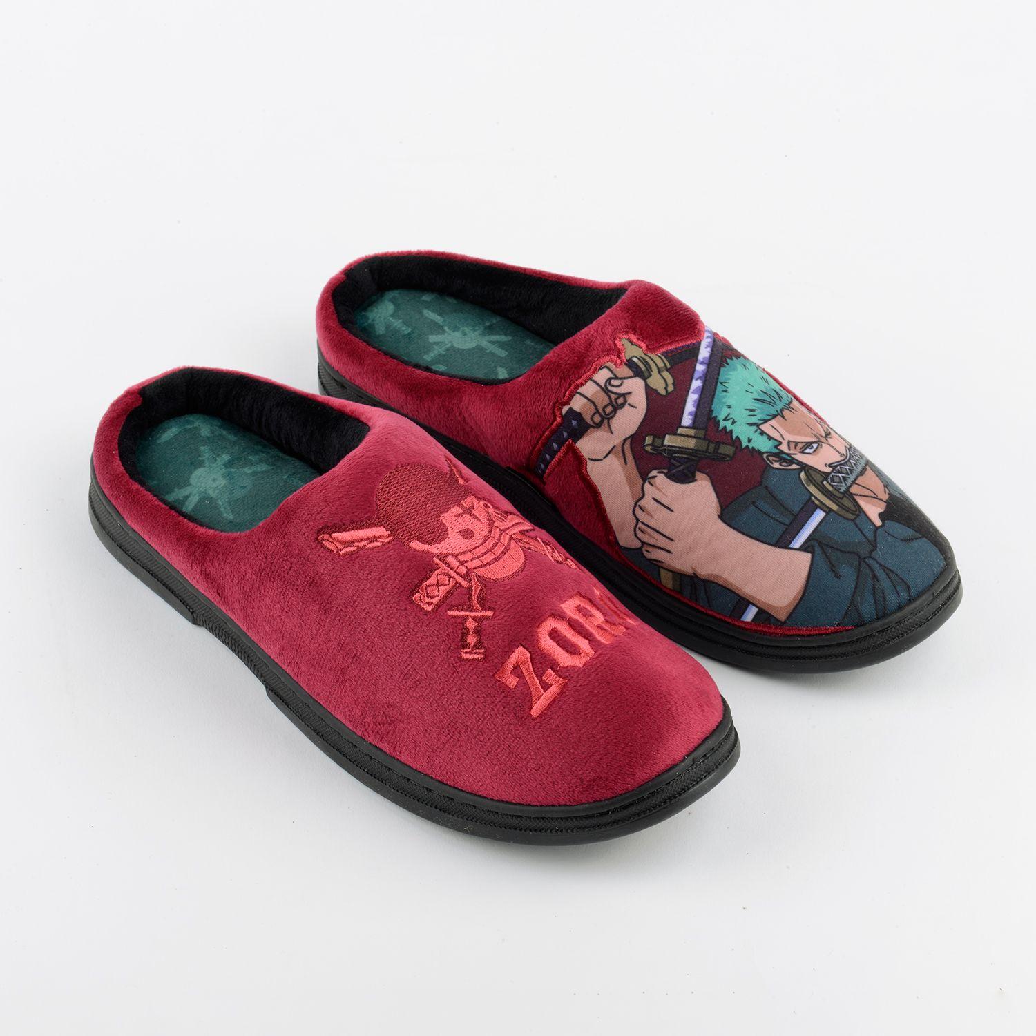 Pantufla Hombre Zoro Burdeo One Piece-0