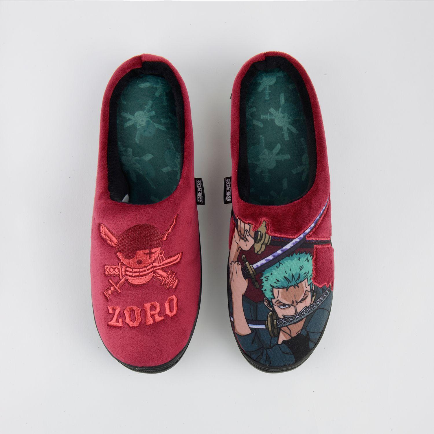 Pantufla Hombre Zoro Burdeo One Piece-1
