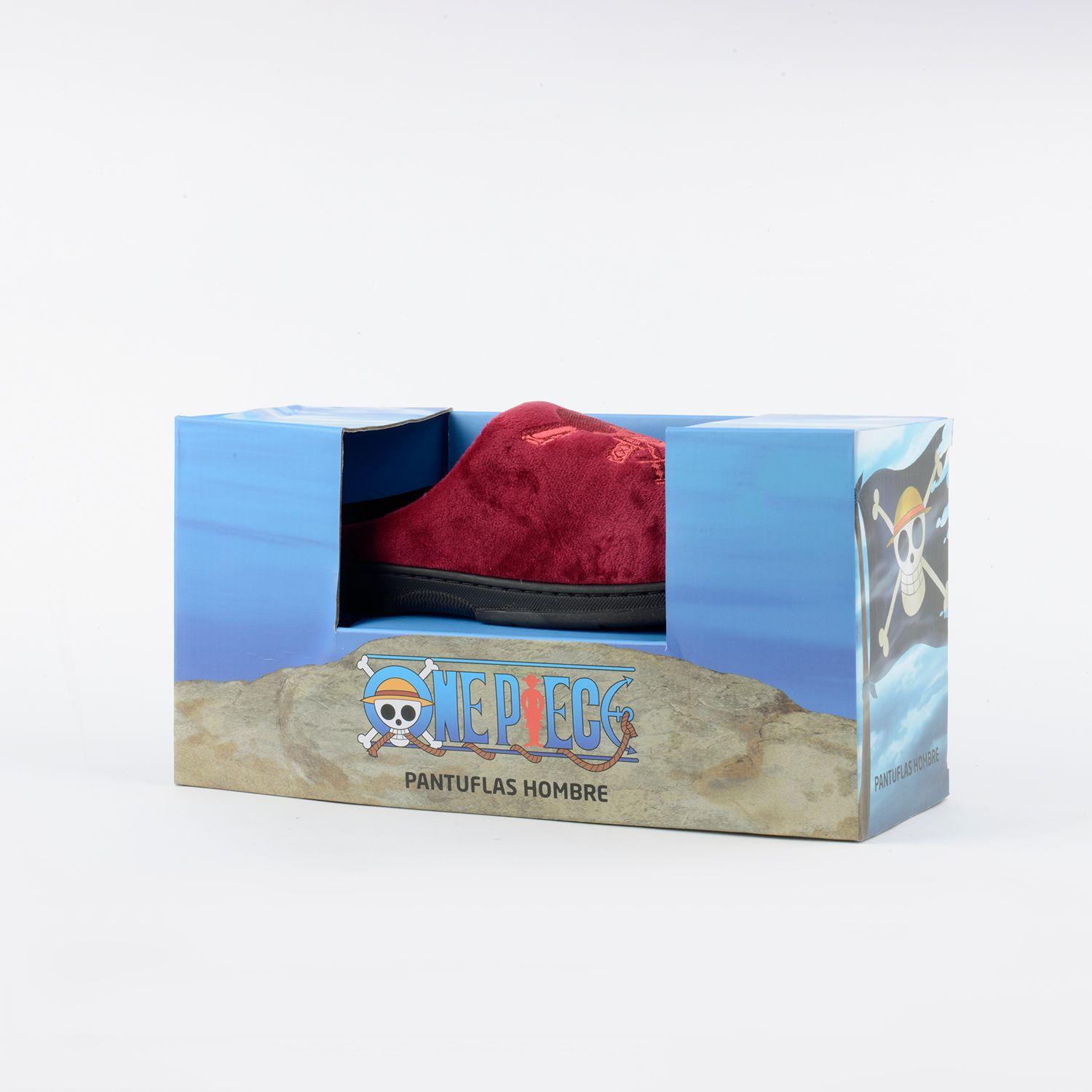 Pantufla Hombre Zoro Burdeo One Piece-3