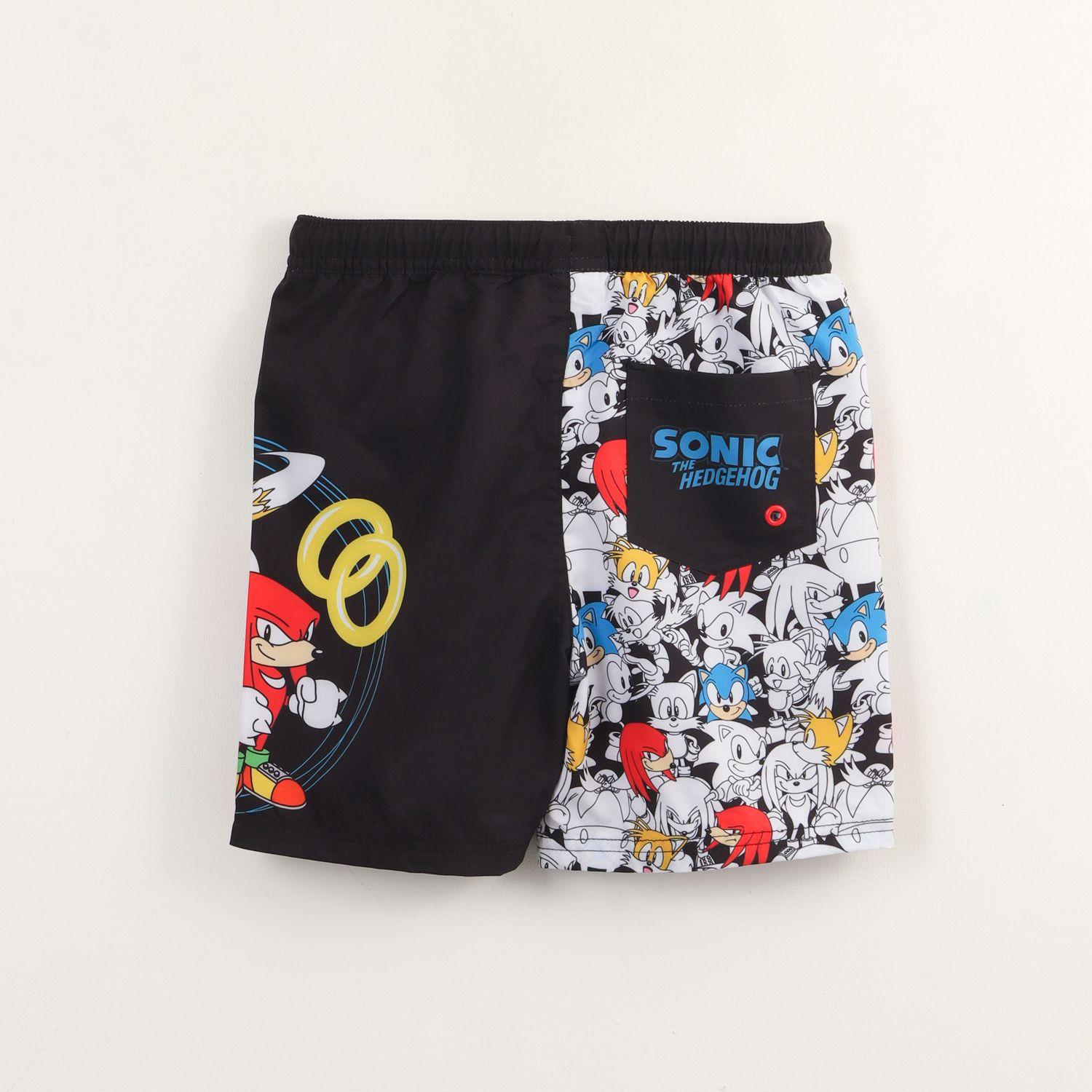 Traje de baño Niño Negro Personajes Sonic-1