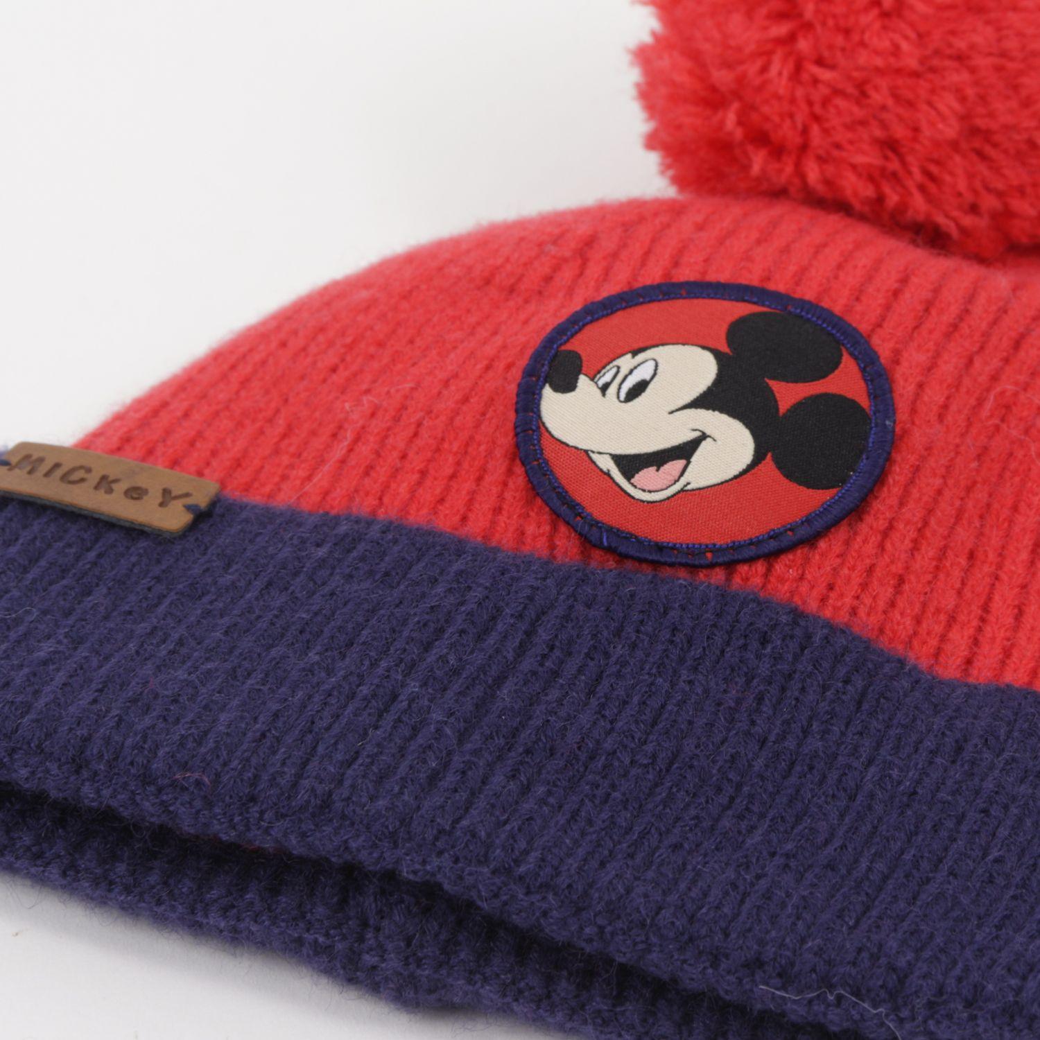 Gorro con Pompón Niño Mickey Mouse Rojo Disney-2