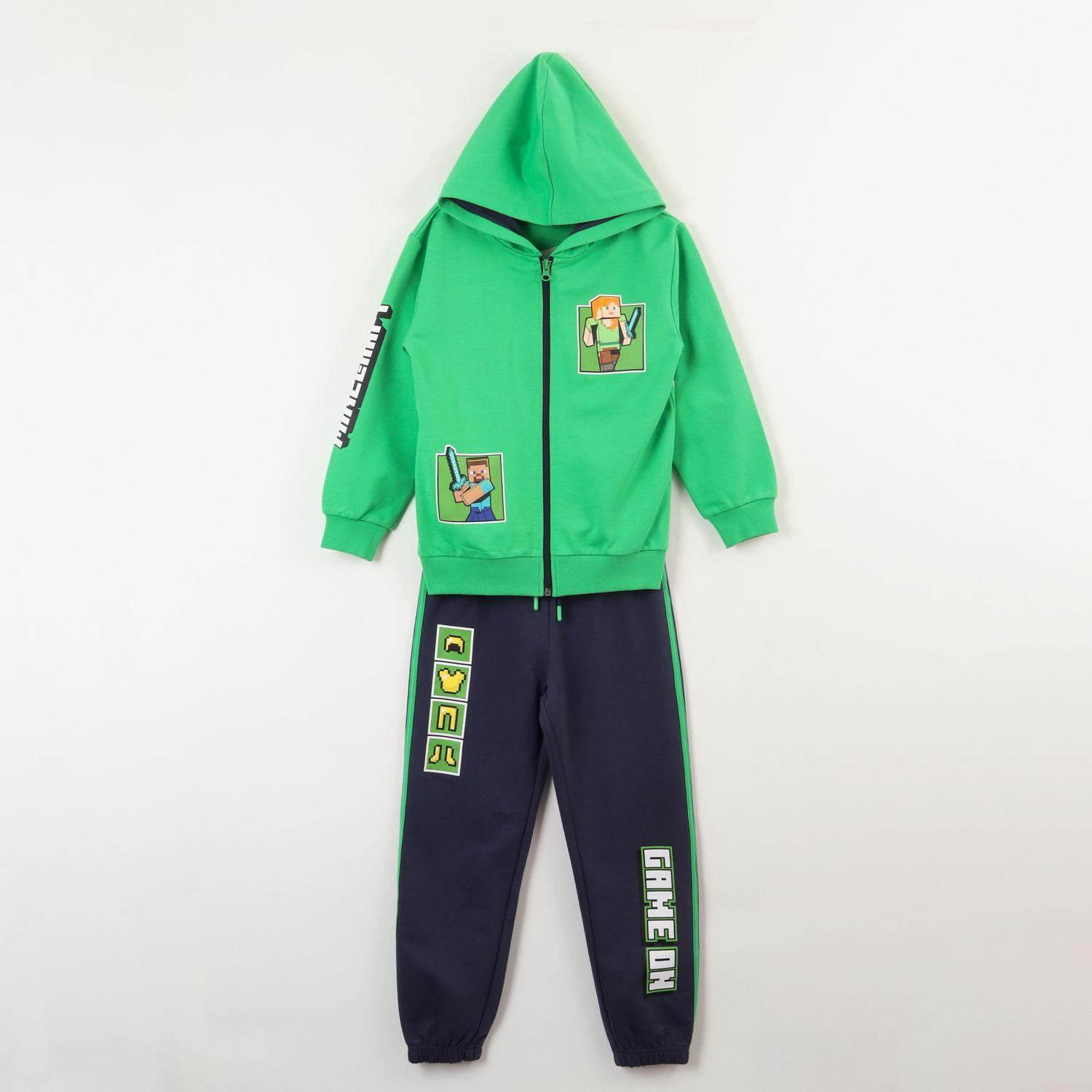Conjunto Buzo Niño Game On Verde Minecraft-0