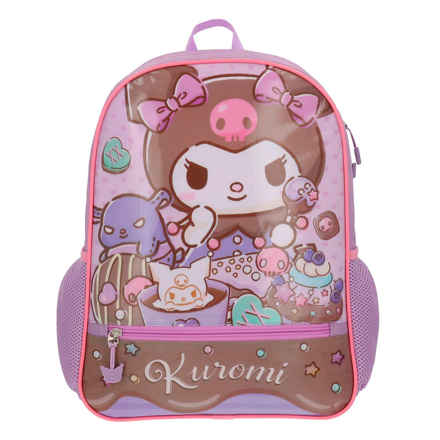 Mochila Escolar Niña Kuromi Rosado Hello Kitty-0