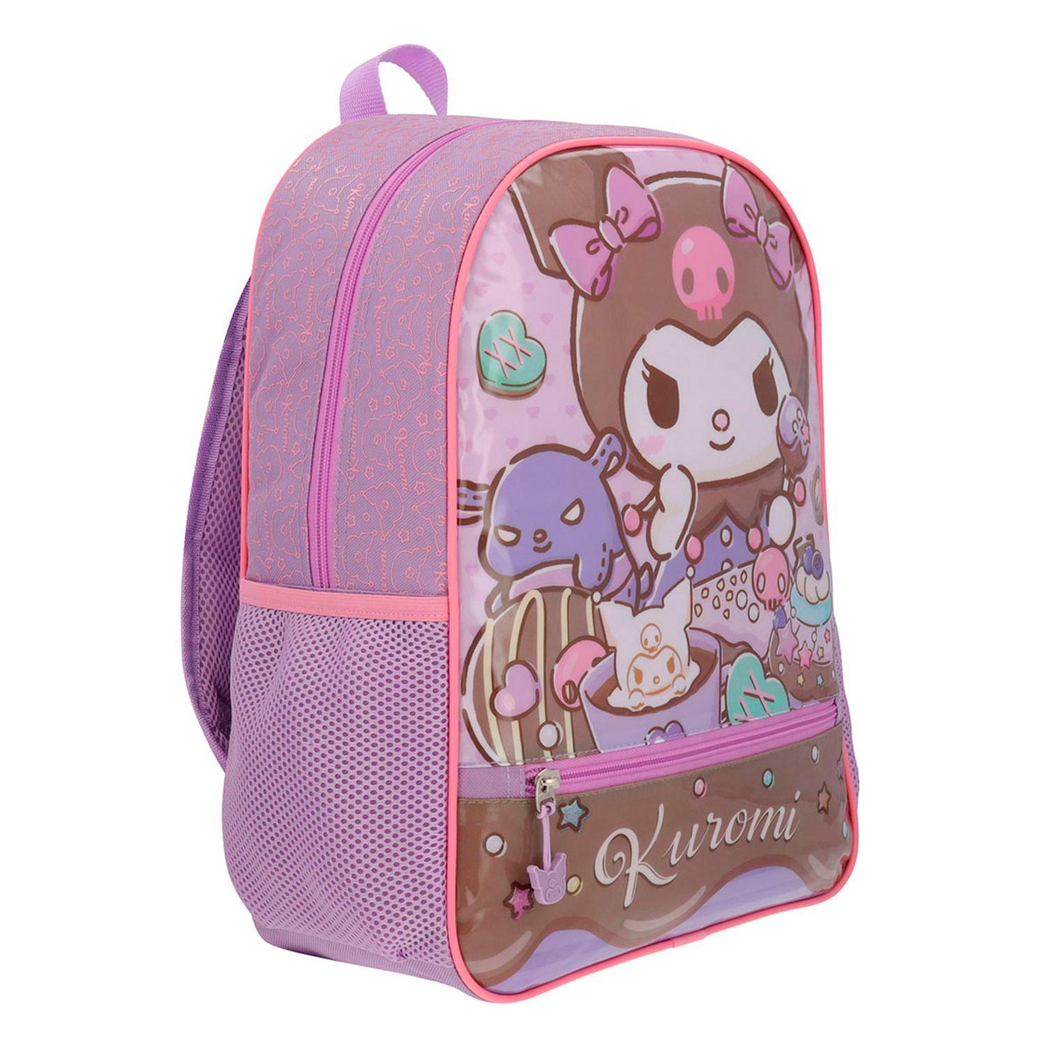 Mochila Escolar Niña Kuromi Rosado Hello Kitty-1