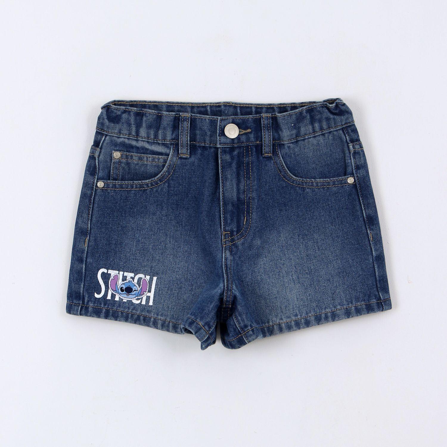 Short Mezclilla Niña Lilo & Stitch Disney Azul-0