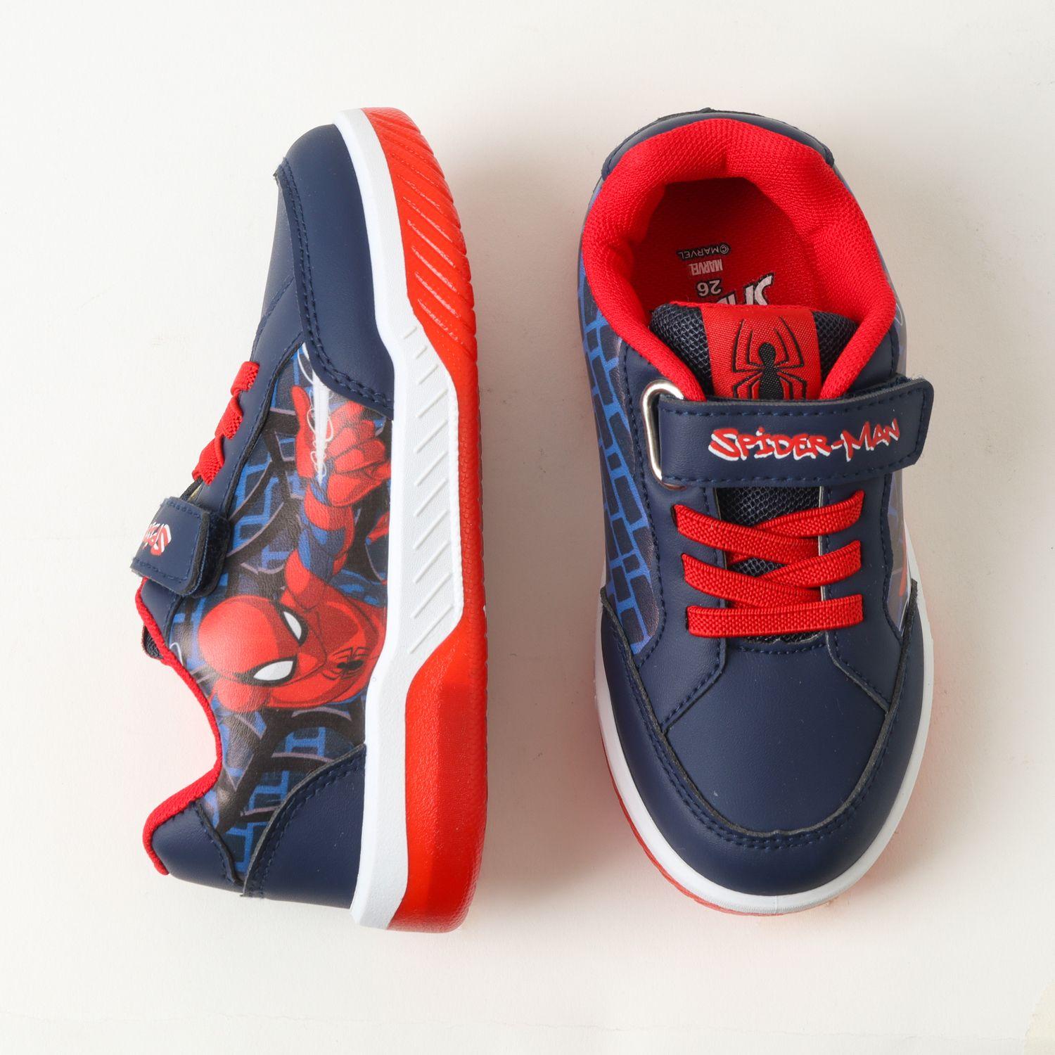 Zapatilla Con Luces Niño Spiderman Red Webbers Azul Marvel-2