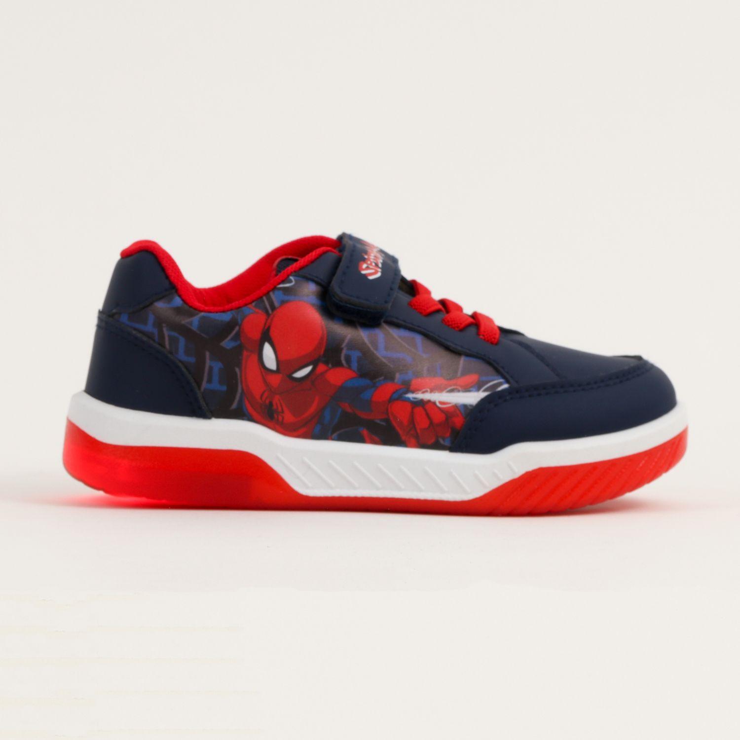 Zapatilla Con Luces Niño Spiderman Red Webbers Azul Marvel-0