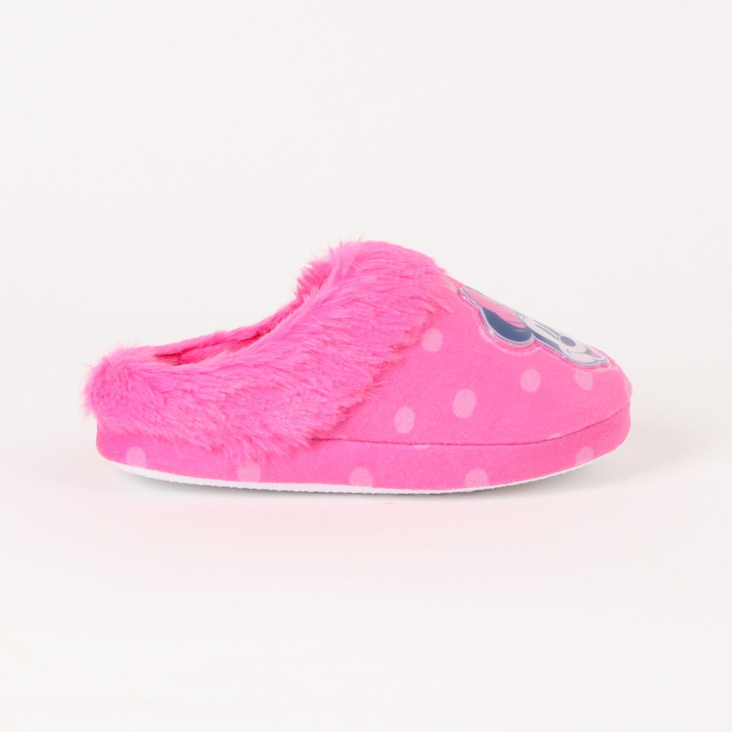Pantufla Niña Minnie Circulos Rosado Disney-1