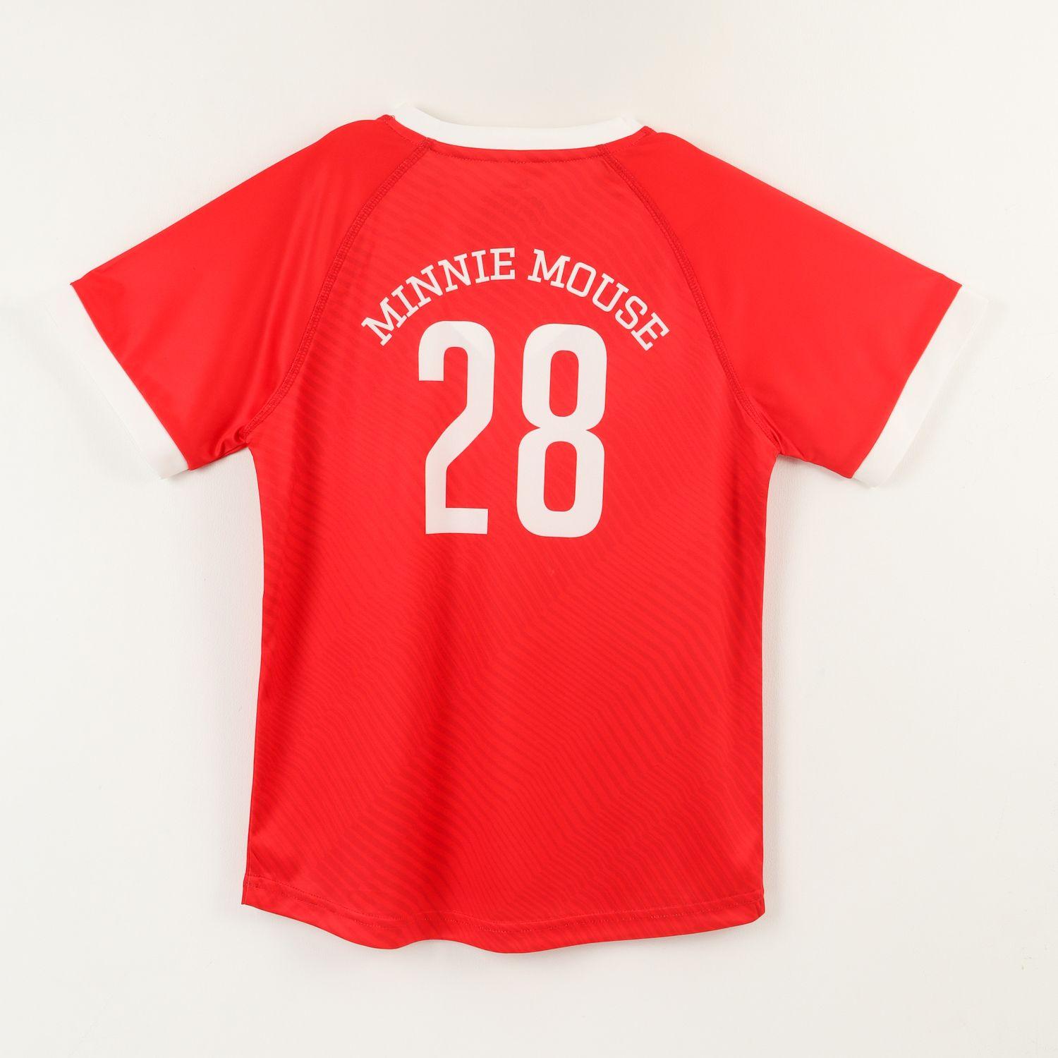 Polera Manga Corta Niña Rojo Fútbol Minnie Disney-1