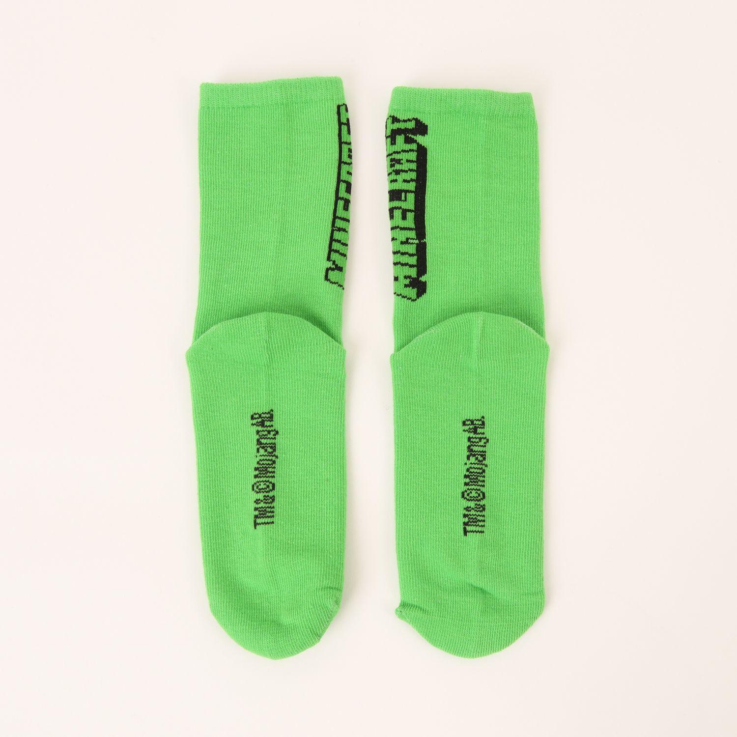 Tripack Calcetines Niño Verde Creeper Minecraft-6