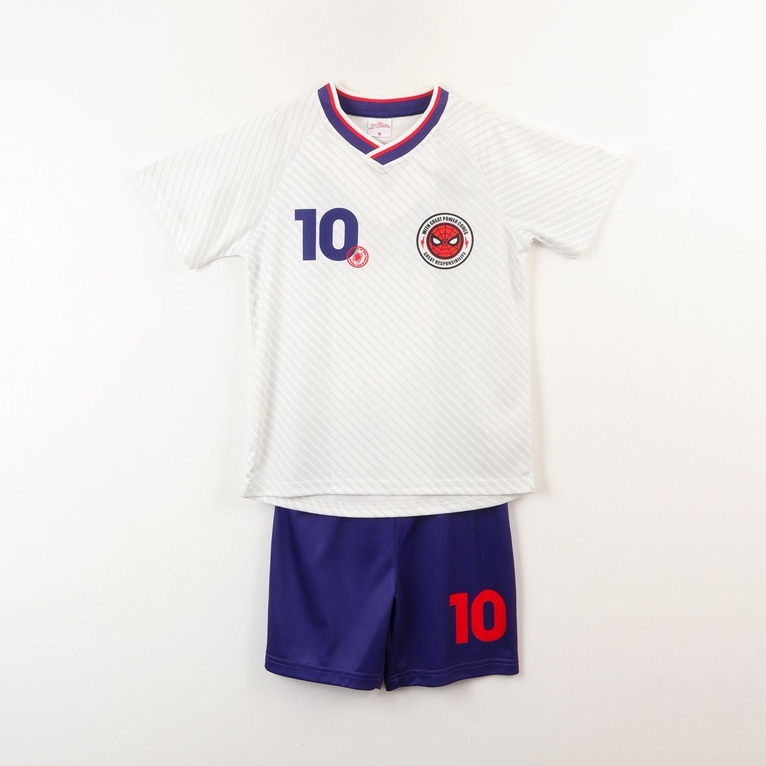 Conjunto Niño Spiderman Futbol Blanco Marvel-0