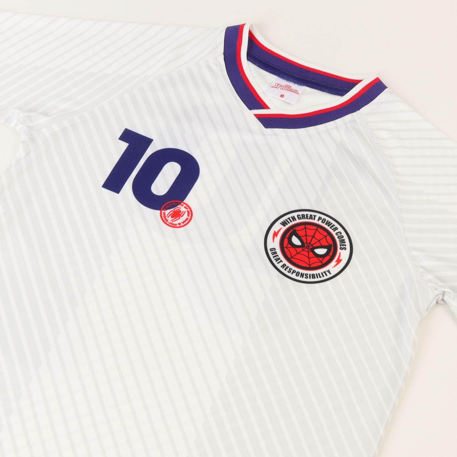 Conjunto Niño Spiderman Futbol Blanco Marvel-1