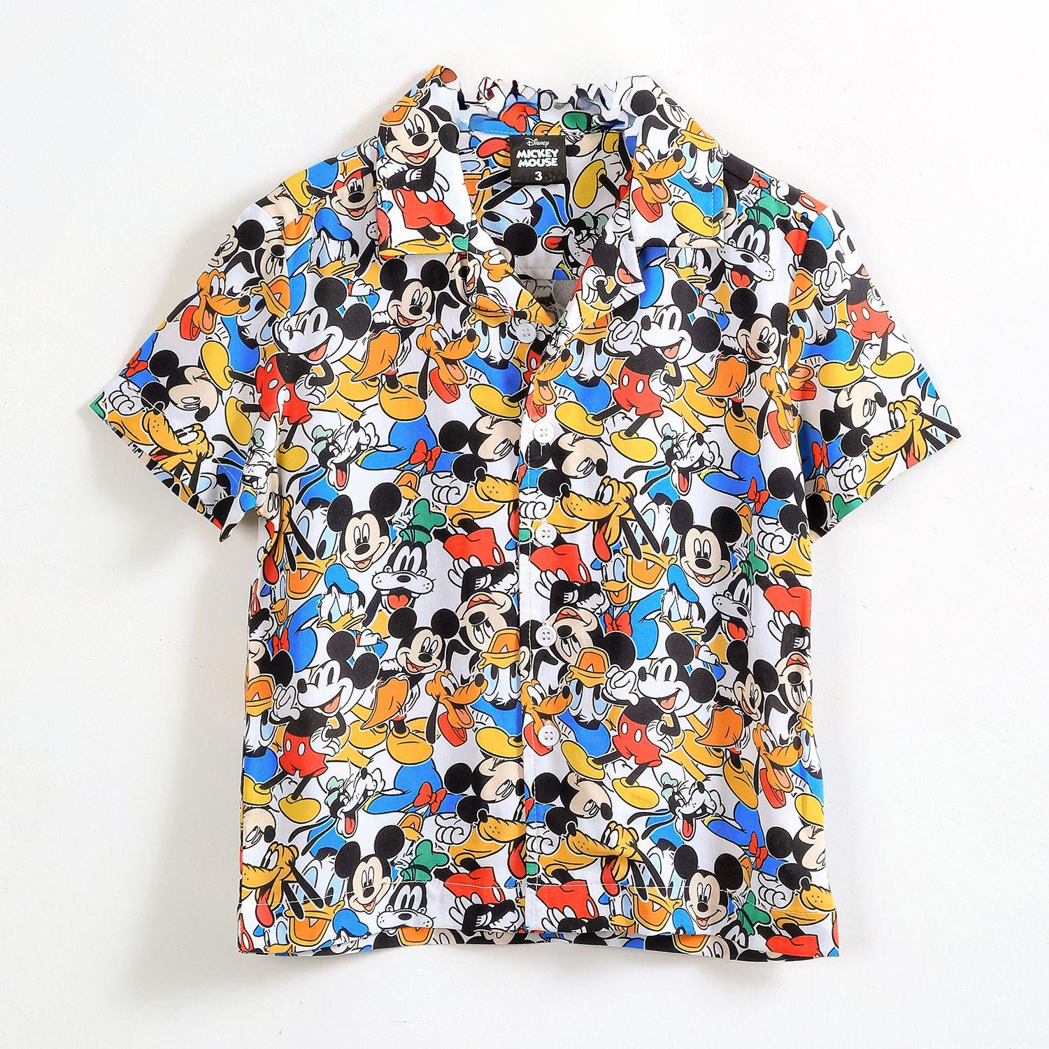 Camisa Manga Corta Niño Mickey Disney Blanco-0