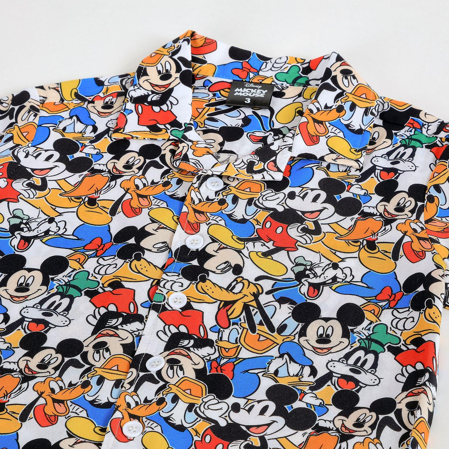 Camisa Manga Corta Niño Mickey Disney Blanco-2