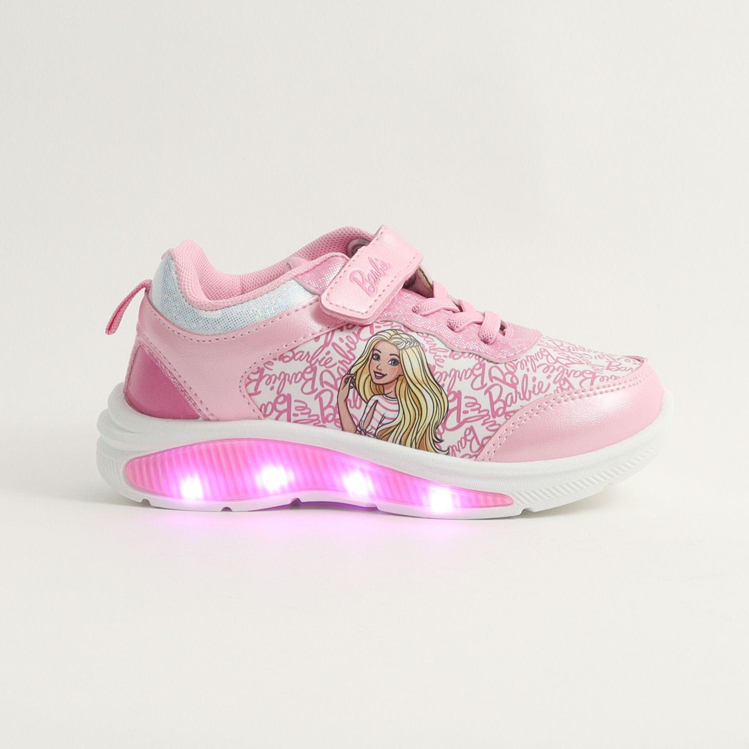 Zapatilla Con Luces Niña Full Print Logo Rosado Barbie-0