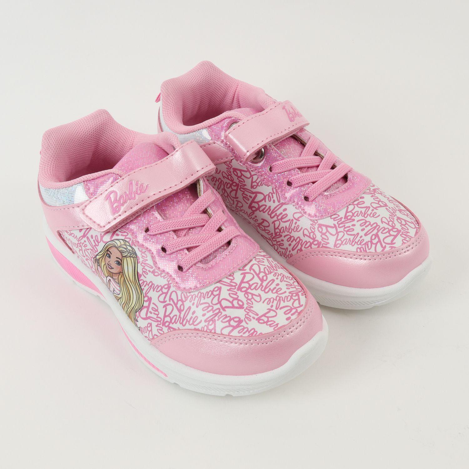 Zapatilla Con Luces Niña Full Print Logo Rosado Barbie-1