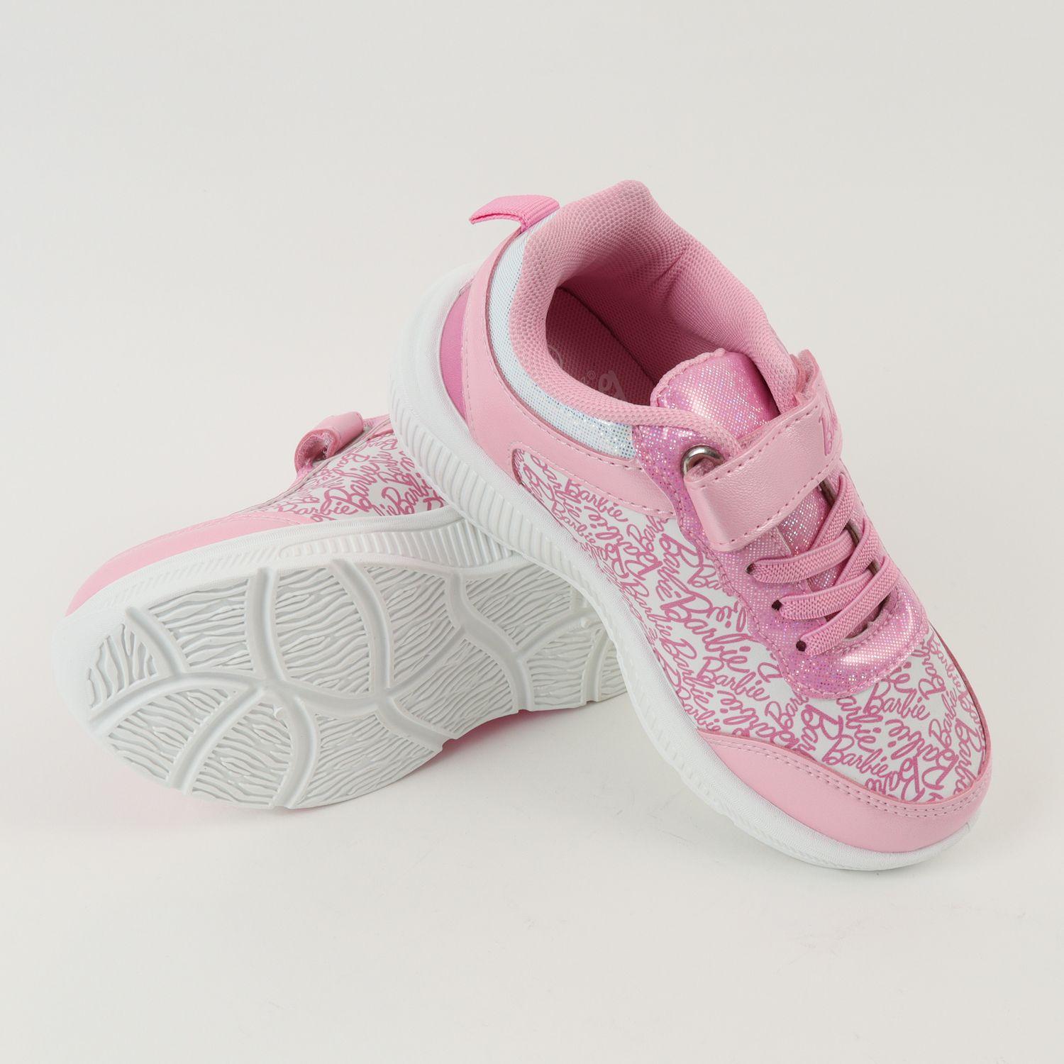Zapatilla Con Luces Niña Full Print Logo Rosado Barbie-3