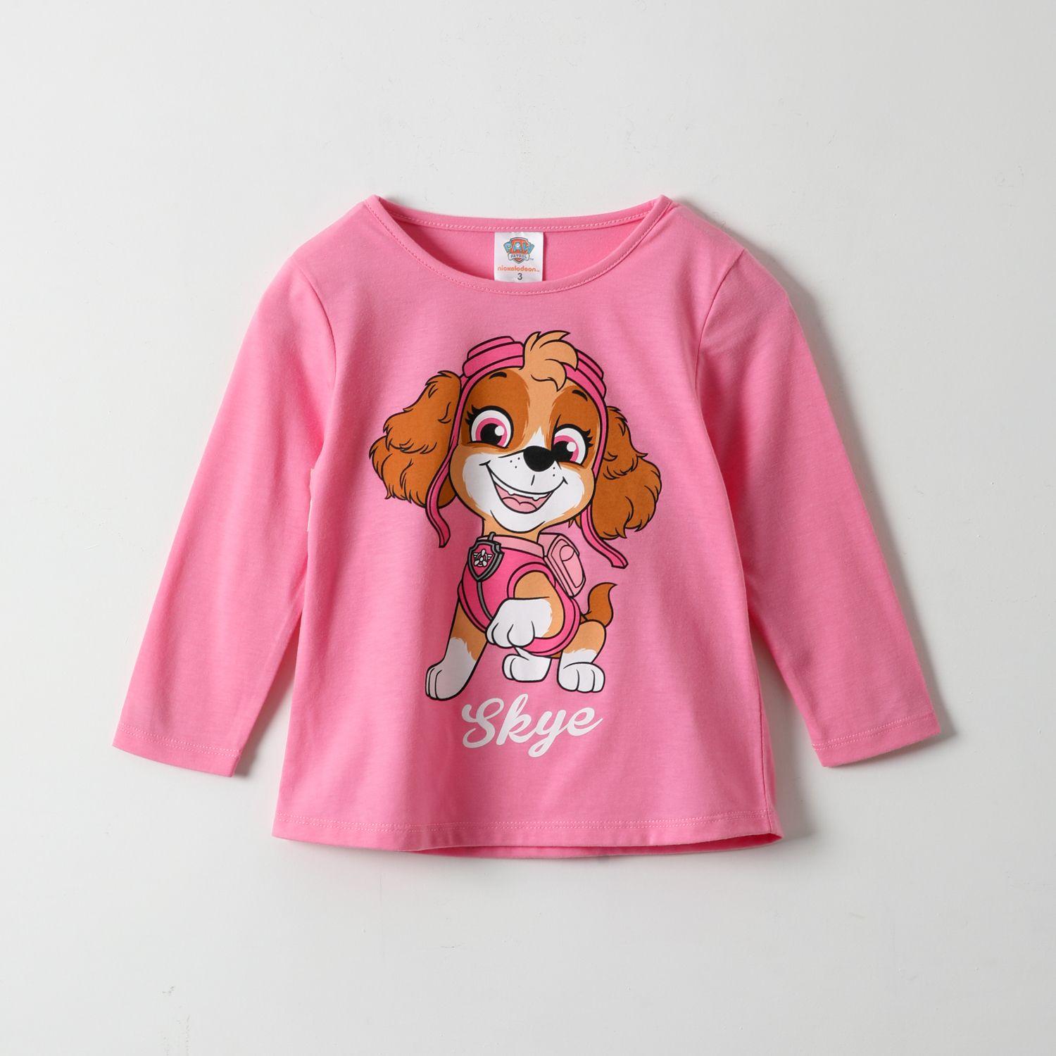 Polera Manga Larga Niña Pinky Skye Rosado Paw Patrol-0