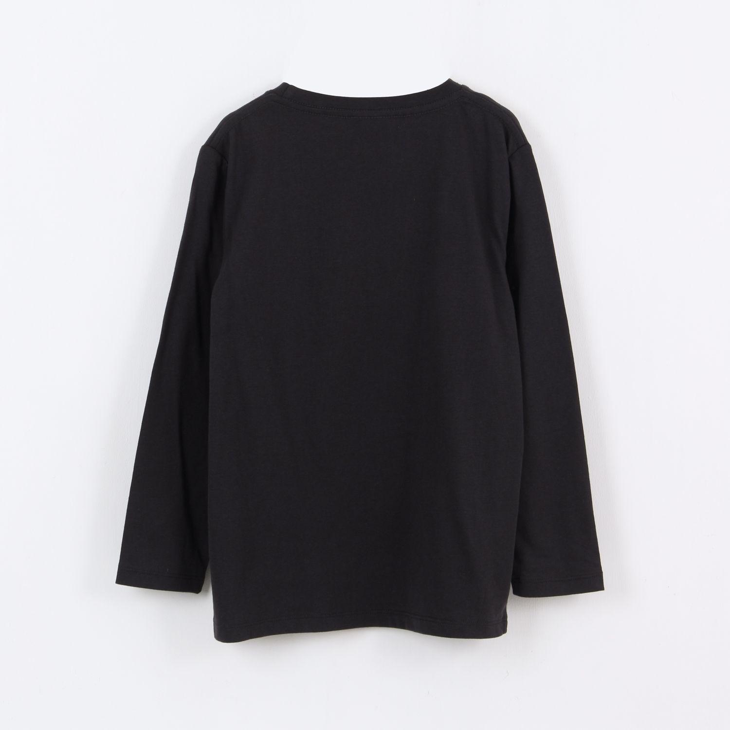 Polera Manga Larga Niño Sonic Rings Negro Sonic-1