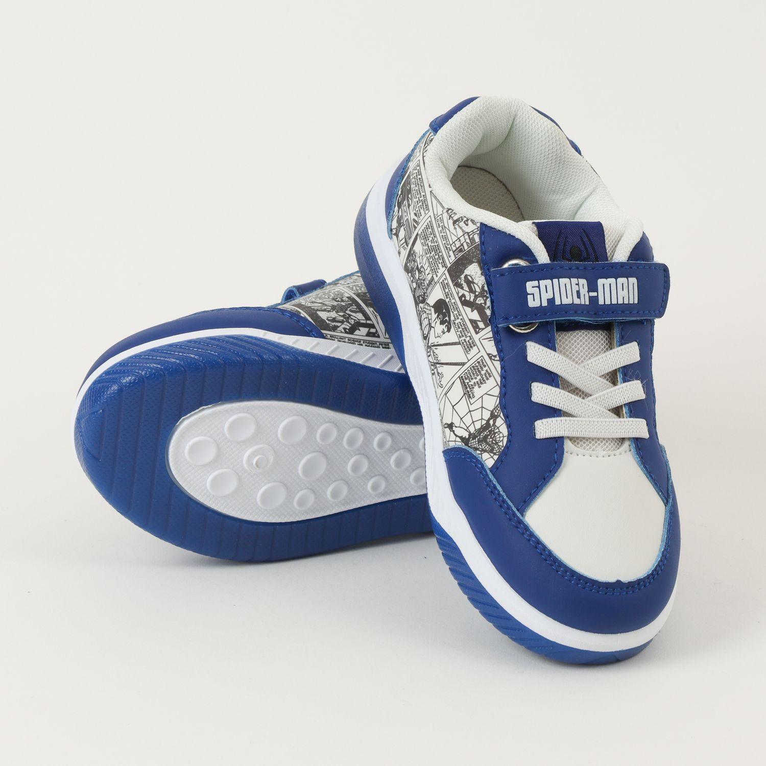 Zapatilla Con Luces Niño Spiderman Comics Azul Marvel-3