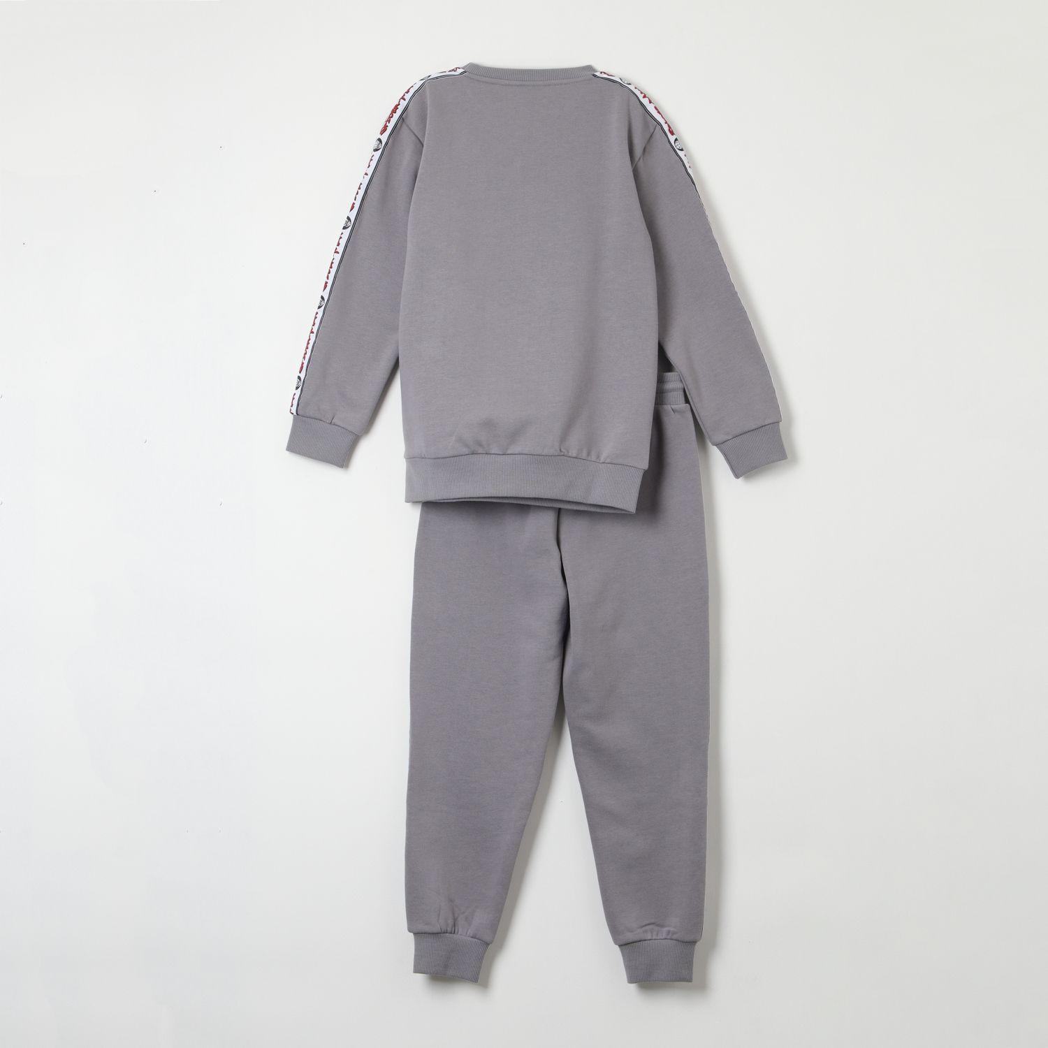 Buzo Niño Spiderman Line Of Letters Gris Marvel-3