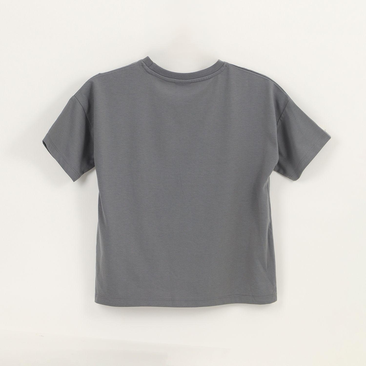 Polera Manga Corta Niña Gris Ohana Lilo & Stitch Disney-1