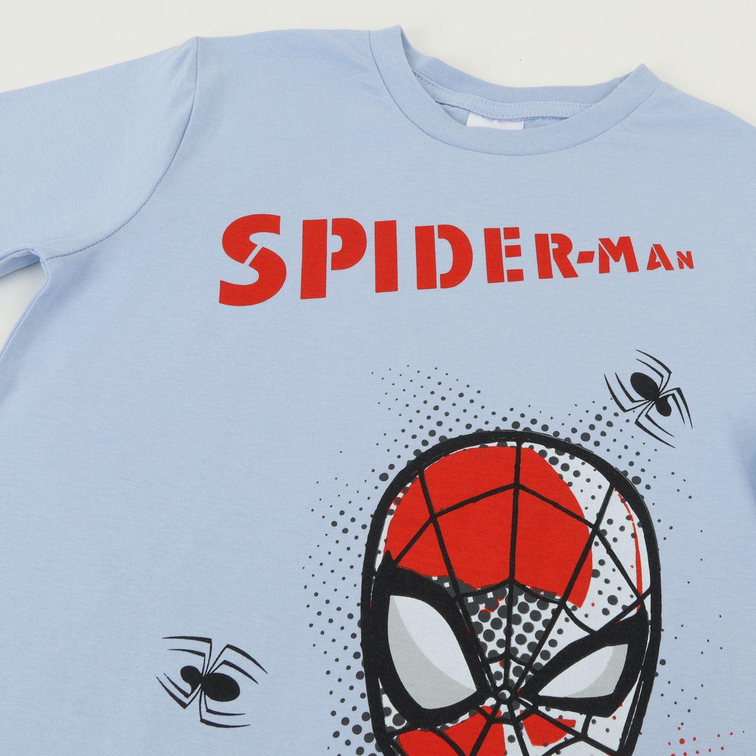 Polera Manga Corta Niño Celeste Personaje Spiderman Marvel-2