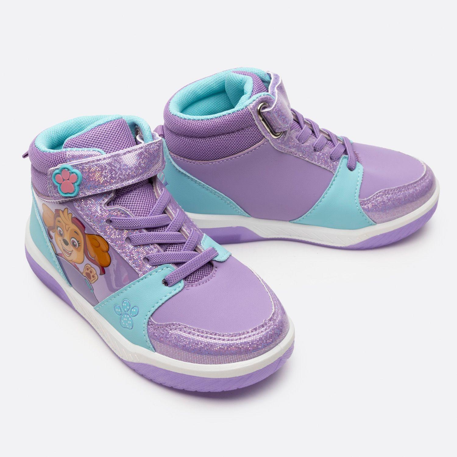 Zapatilla Con Luces Niña Skye Brillos Morado Paw Patrol-0