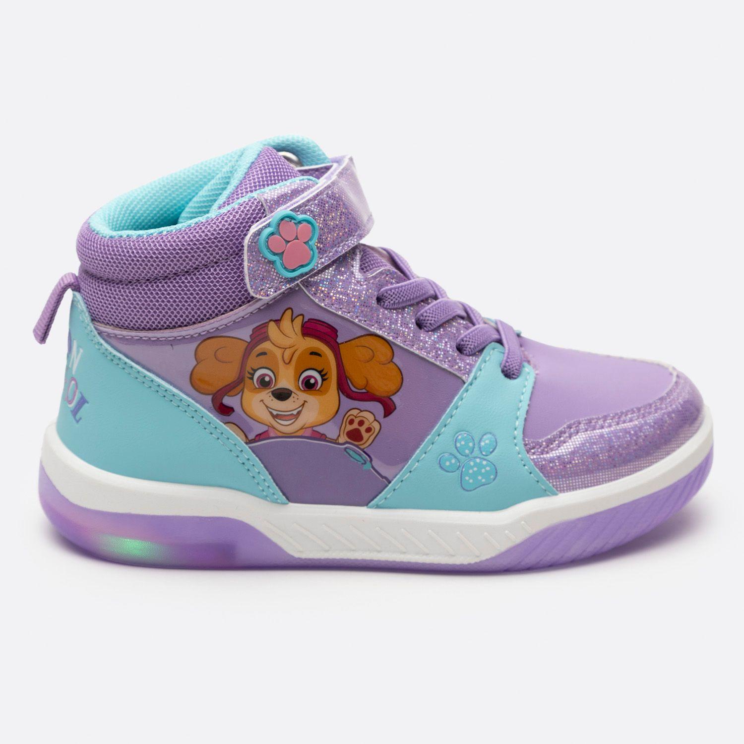 Zapatilla Con Luces Niña Skye Brillos Morado Paw Patrol-1
