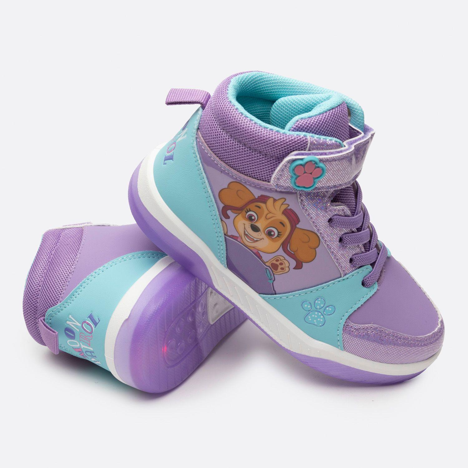 Zapatilla Con Luces Niña Skye Brillos Morado Paw Patrol-2