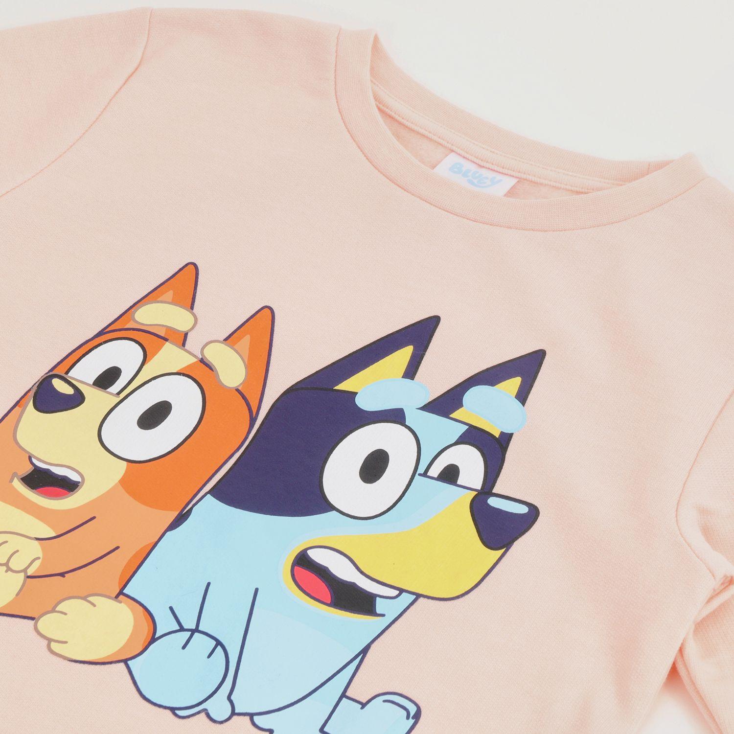 Conjunto Pijama Buzo Niña Flowers Rosado Bluey-1