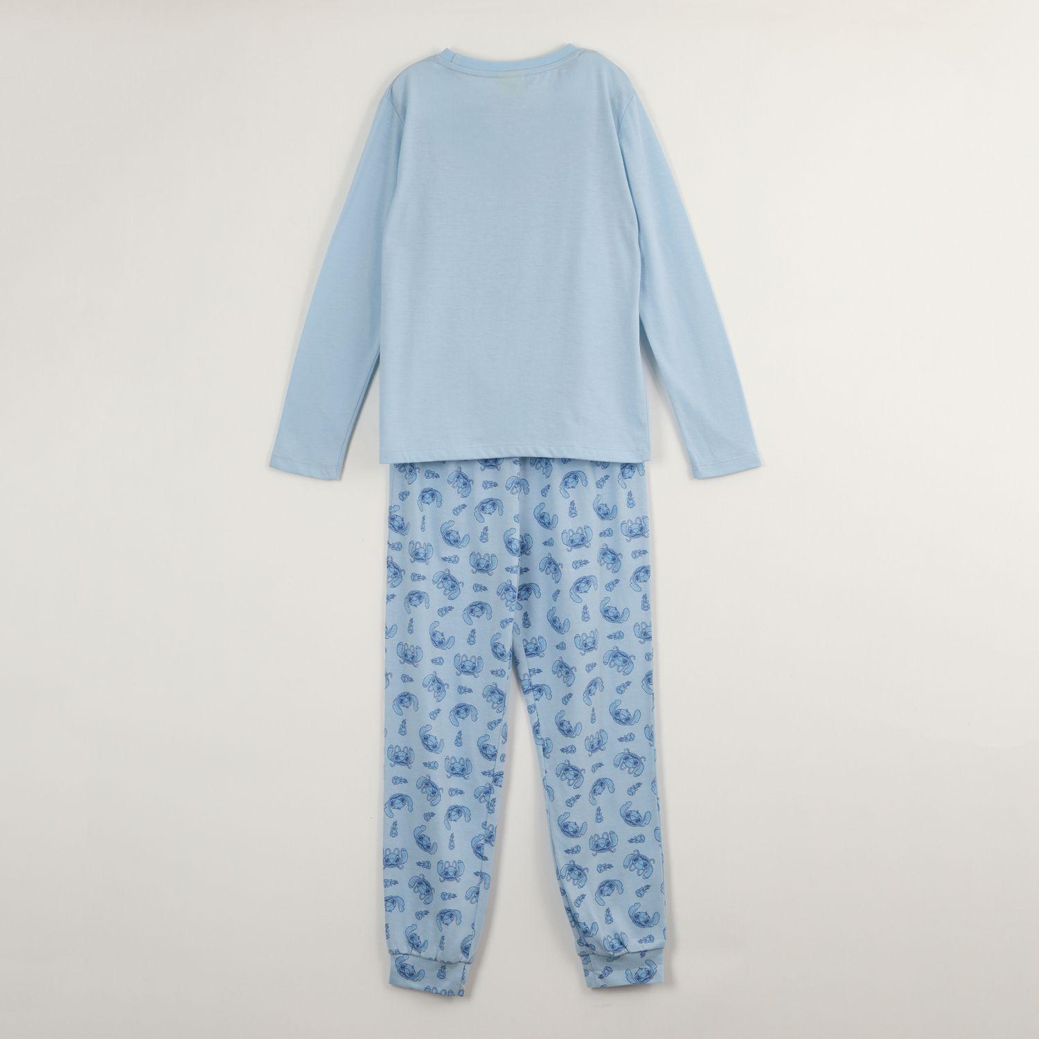 Conjunto Pijama Niña Lilo & Stitch Mono Celeste Disney-3