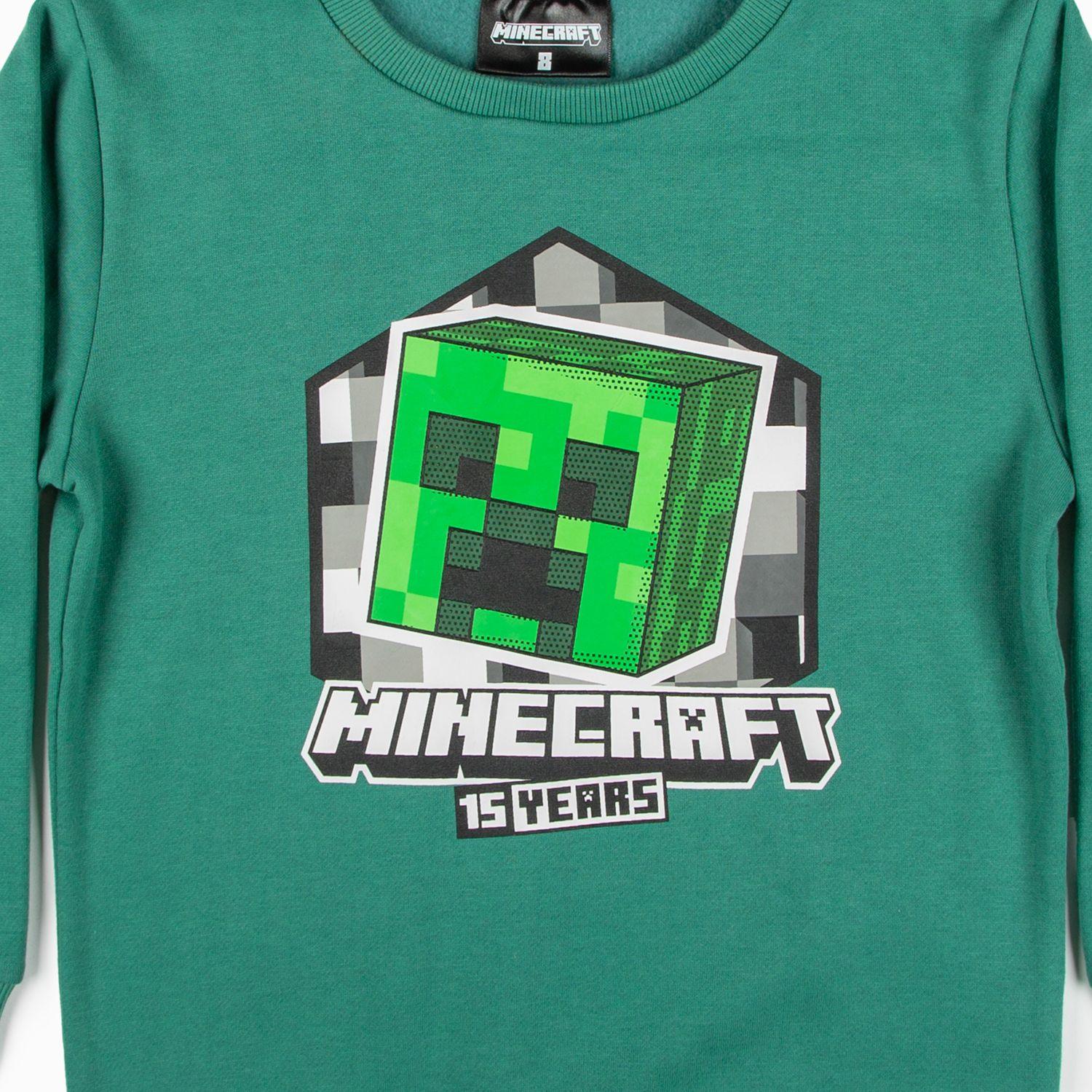 Poleron Niño 15 Years Verde Minecraft-2