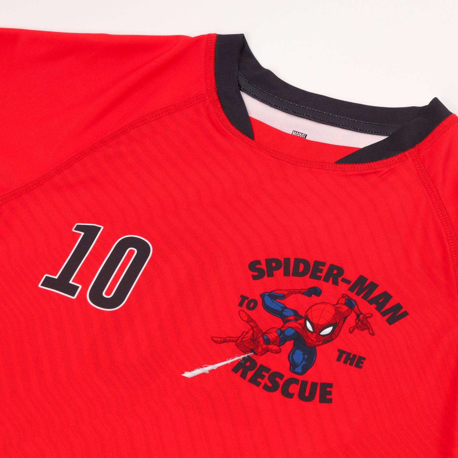 Polera Manga Corta Niño Rojo Fútbol Spiderman Marvel-2