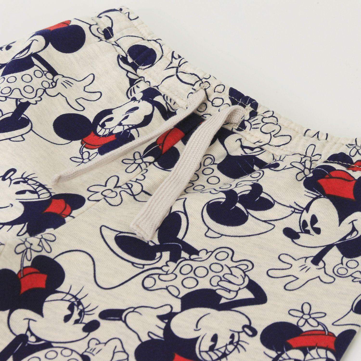 Pantalón de Buzo Niña Palazzo Full Print Minnie Beige Disney-2