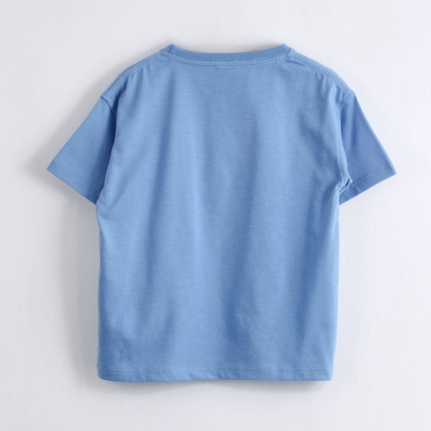 Polera Manga Corta Niño Mickey Disney Pose Celeste-2