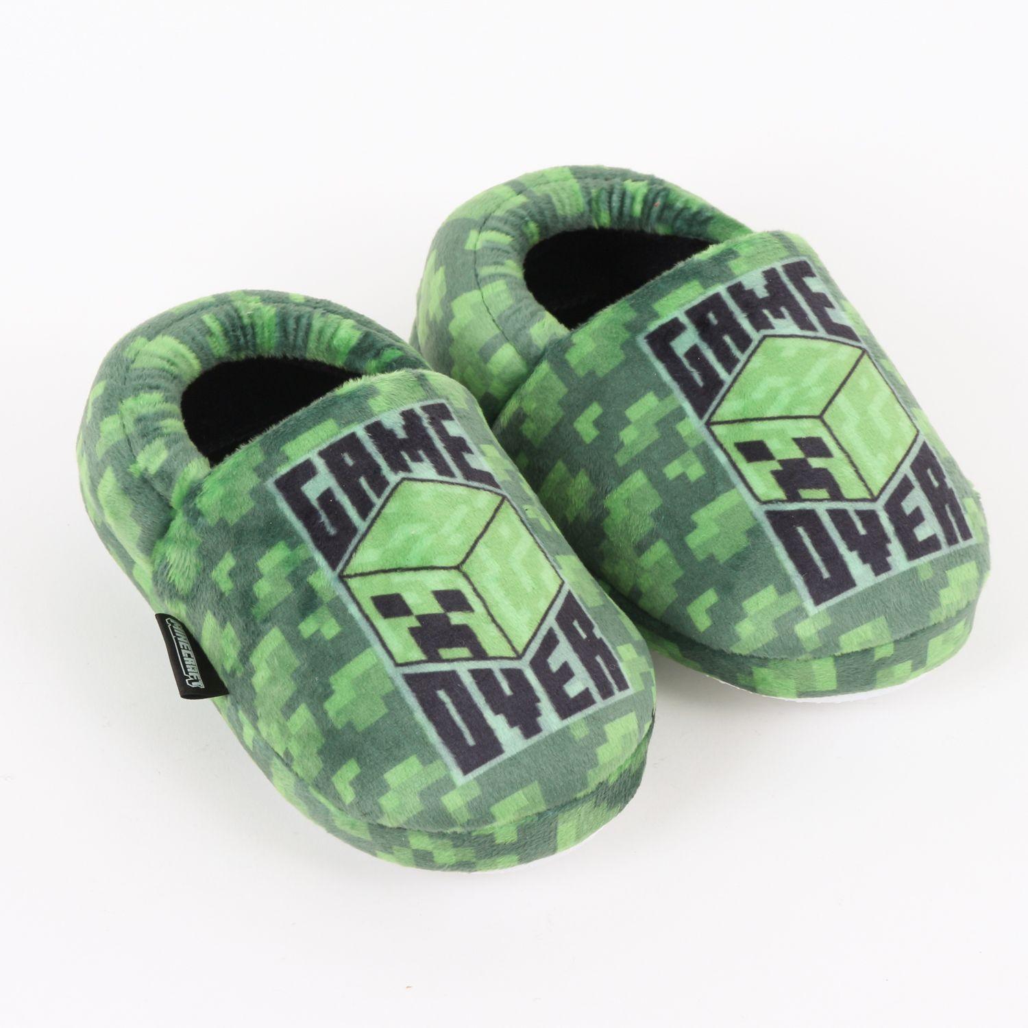 Pantufla Niño Full Print Game Over Verde Minecraft-1